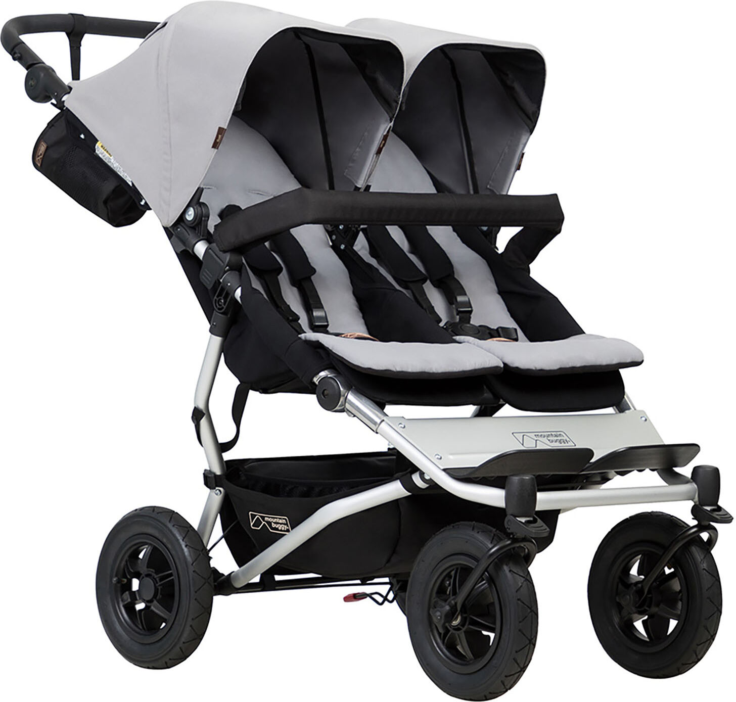 Mountain Buggy Duet V3 Twin Pushchair - Silver Mountain Buggy Duet V3 Twin Pushchair - Silver