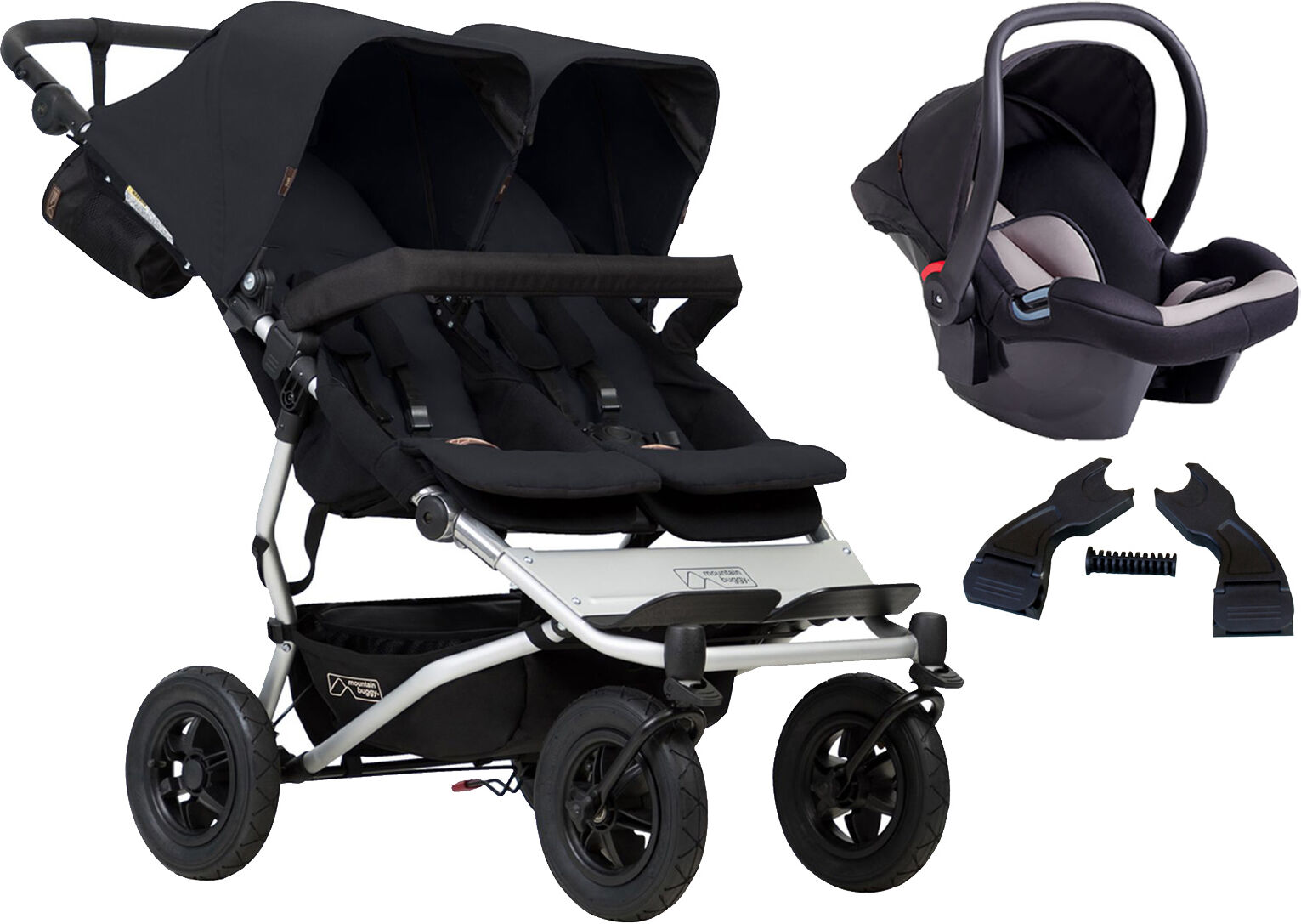 Mountain Buggy Duet V3 Travel System - Black Mountain Buggy Duet V3 Travel System - Black