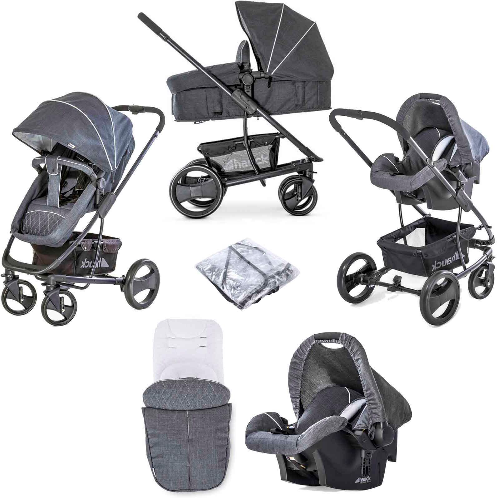 Hauck Pacific 4 Shop n Drive Travel System - Melange Charcoal Hauck Pacific 4 Shop n Drive Travel System - Melange Charcoal