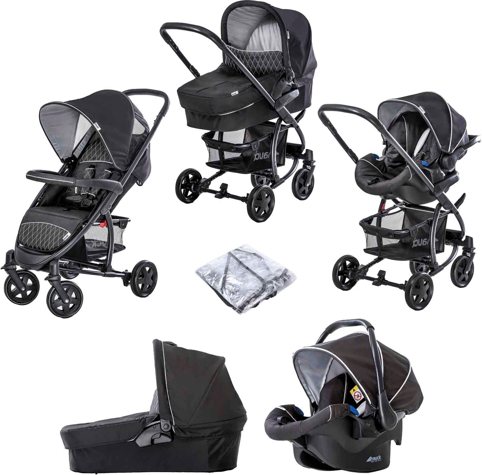 Hauck Malibu 4 Trio Set Travel System - Black / Silver Hauck Malibu 4 Trio Set Travel System - Black / Silver