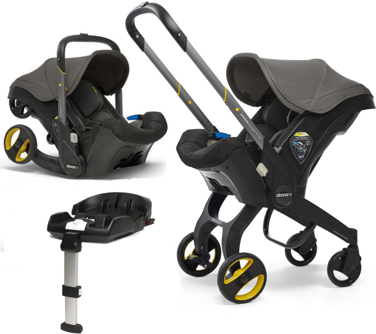 Doona Infant Car Seat / Stroller With Isofix Base - Urban Grey Doona Infant Car Seat / Stroller With Isofix Base - Urban Grey