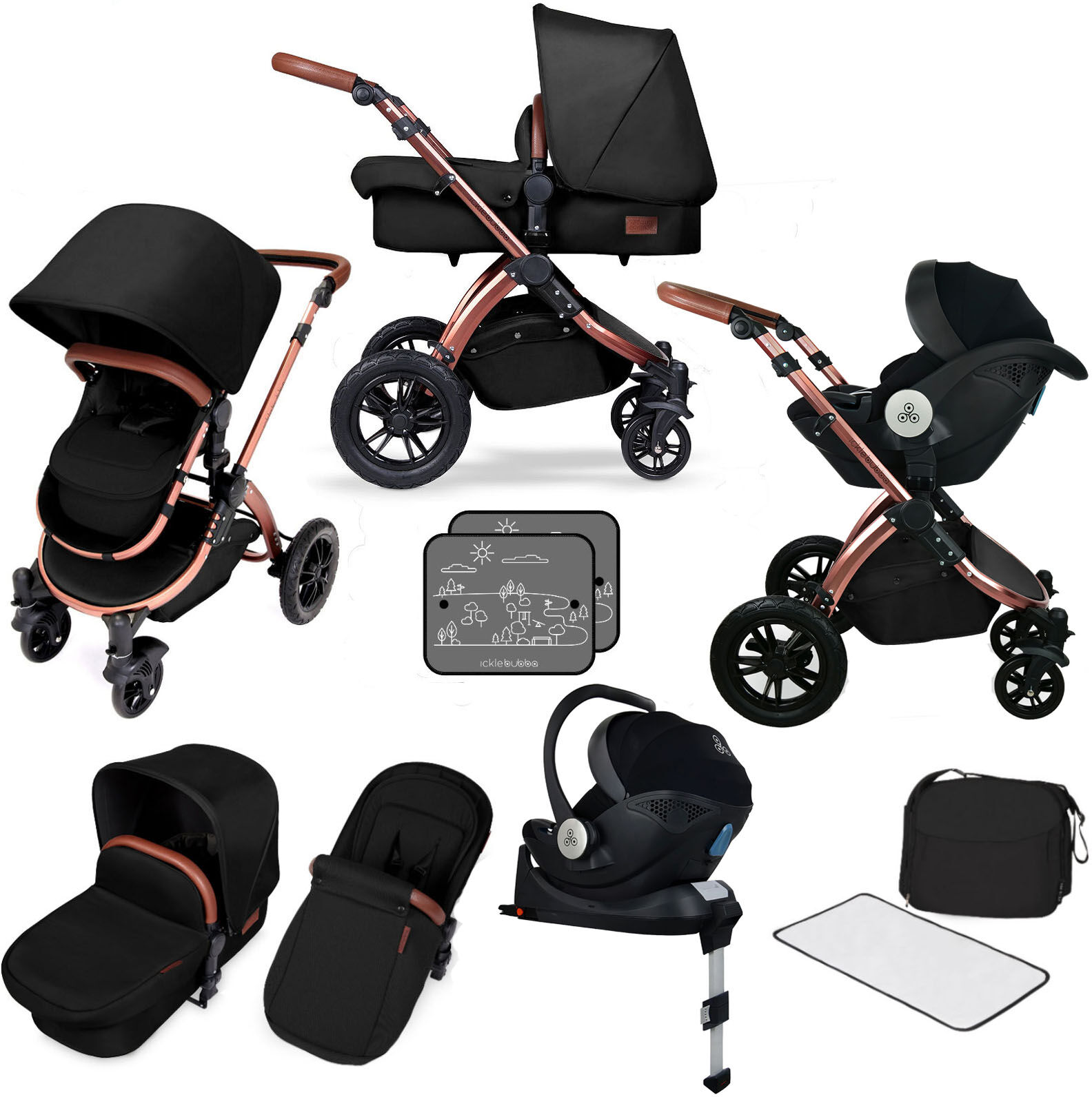 Ickle bubba SE Stomp V4 All In One (Mercury) i-Size Travel System & Isofix Base - Midnight Ickle bubba SE Stomp V4 All In One (Mercury) i-Size Travel System & Isofix Base - Midnight