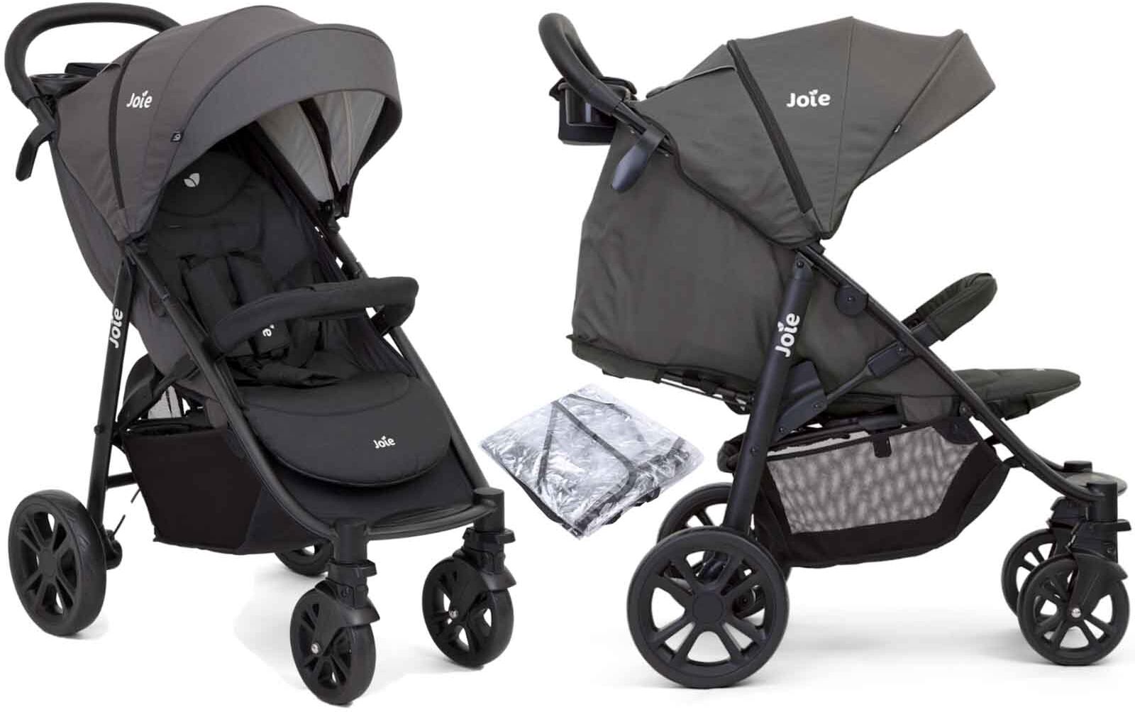 Joie Litetrax 4 Wheel Pushchair Stroller - Coal