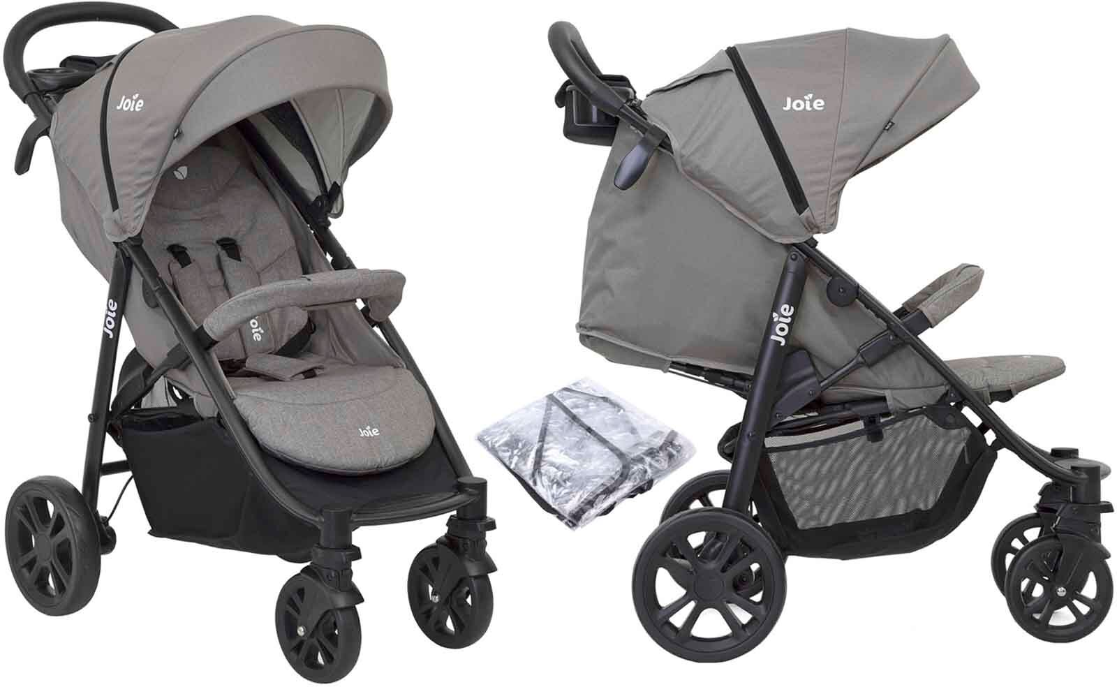 Joie Litetrax 4 Wheel Pushchair Stroller - Grey Flannel Joie Litetrax 4 Wheel Pushchair Stroller - Grey Flannel