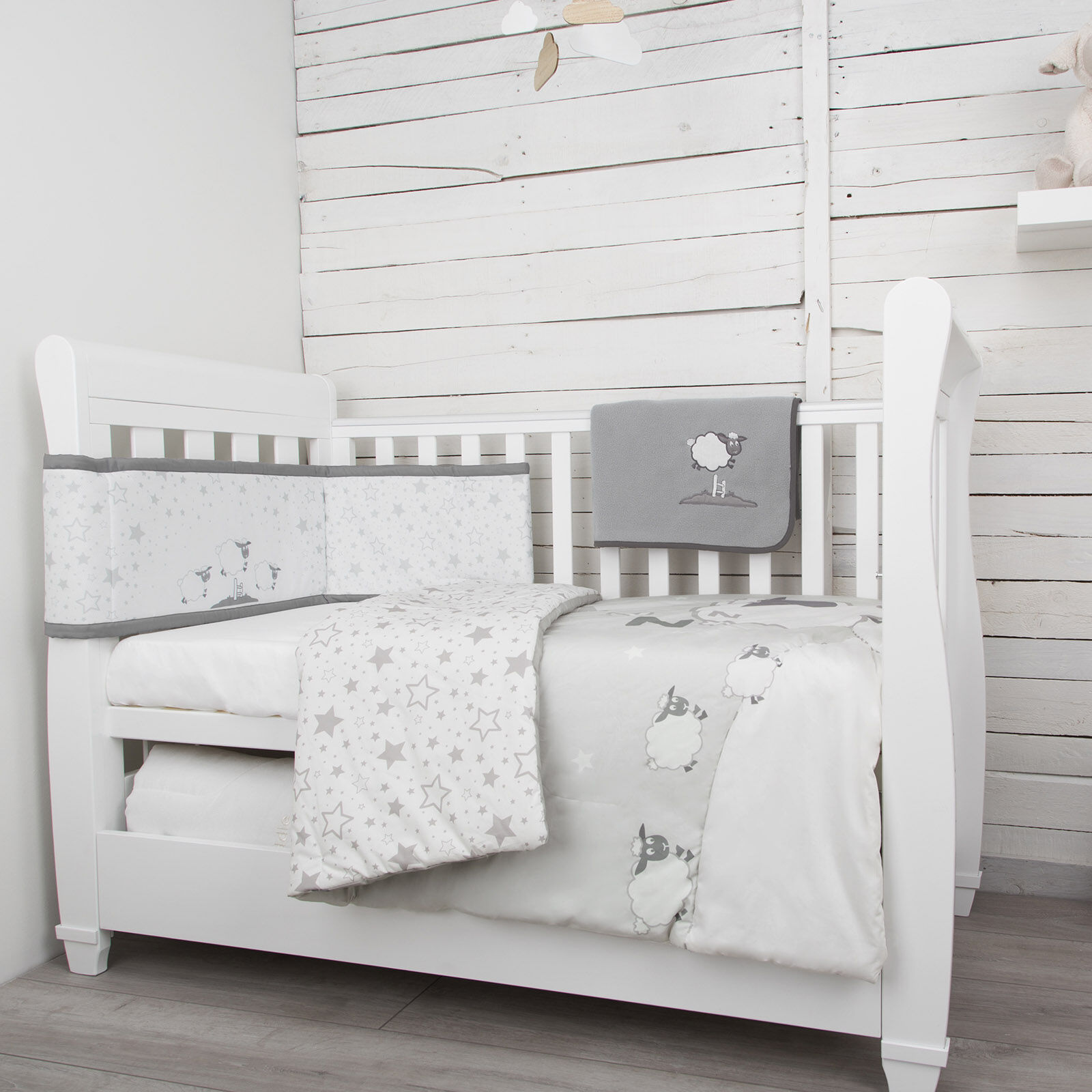 Cuddle Co CuddleCo Comfi Dreams 4 Piece Cot Bed Bedding Set - Sleepy Sheep Cuddle Co CuddleCo Comfi Dreams 4 Piece Cot Bed Bedding Set - Sleepy Sheep