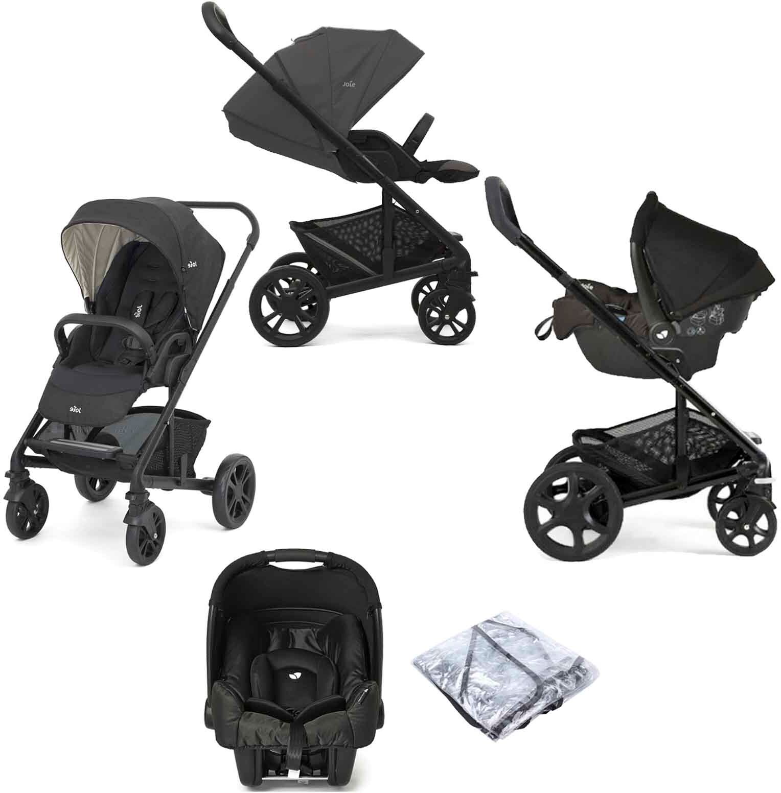 Joie Chrome (Gemm) Travel System - Pavement / Ember