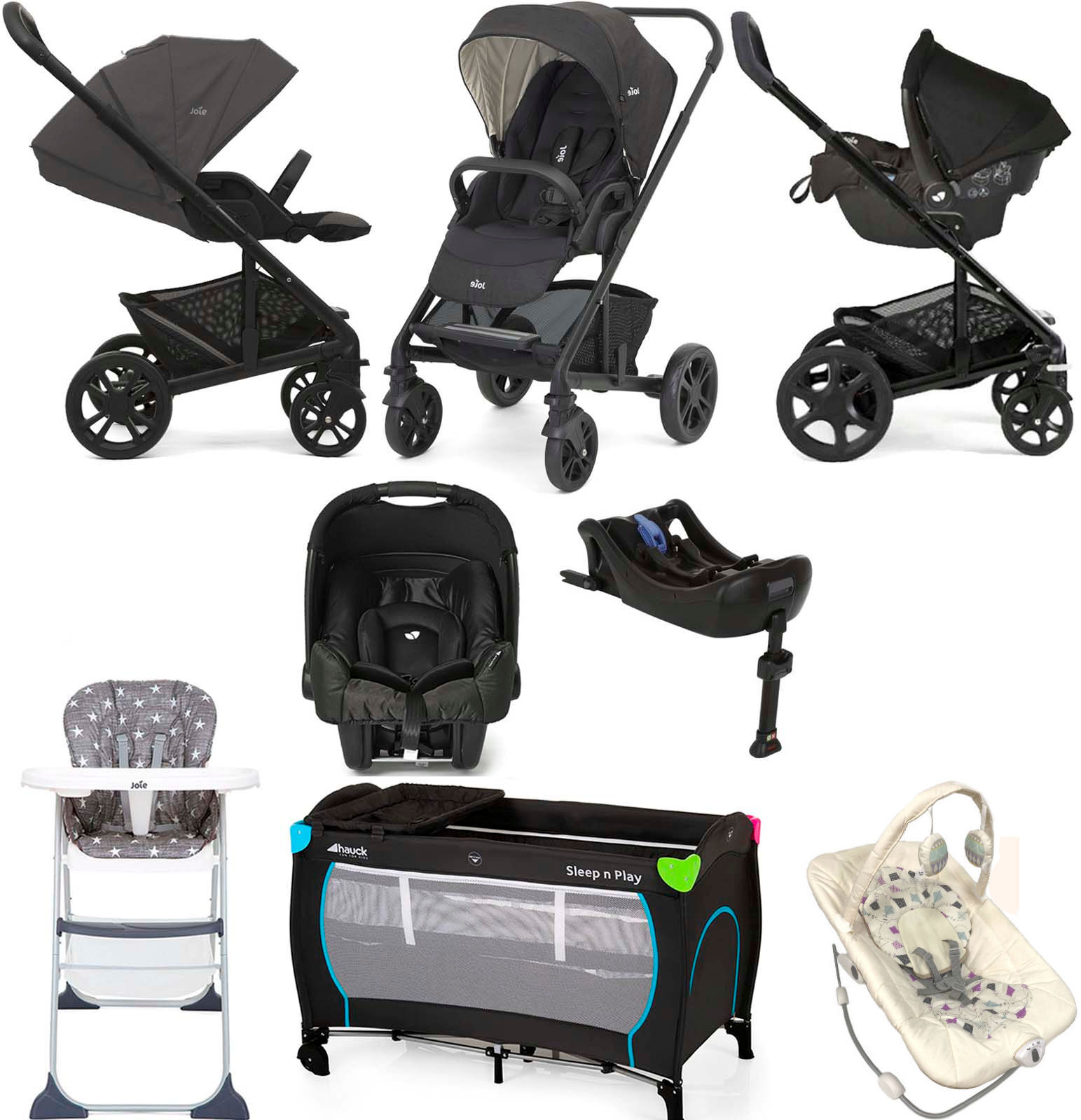 Joie Chrome (Gemm) Everything You Need Travel System Bundle With ISOFIX Base - Pavement / Ember Joie Chrome (Gemm) Everything You Need Travel System Bundle With ISOFIX Base - Pavement / Ember