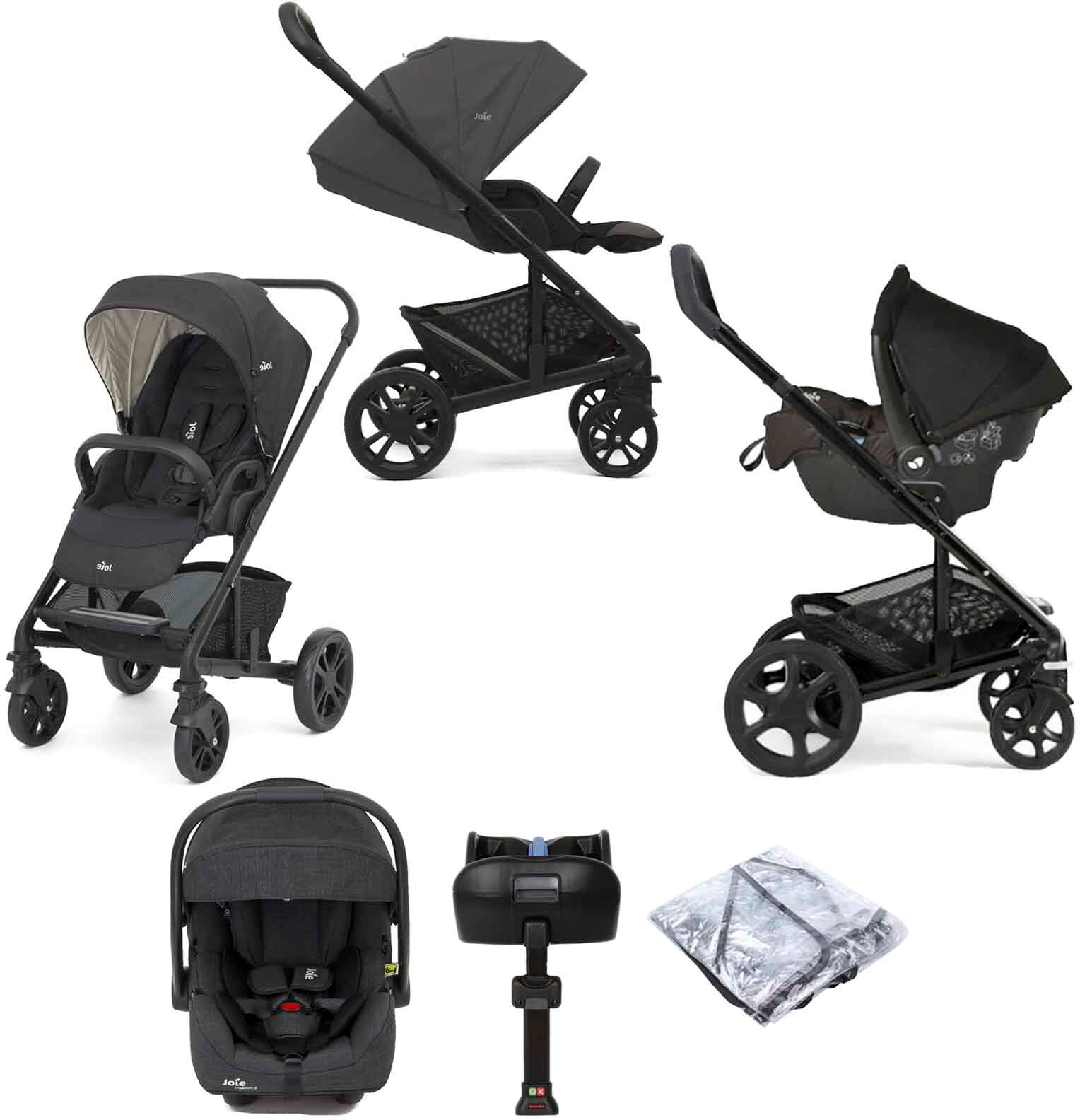 Joie Chrome (i-Gemm 2) Travel System & ISOFIX Base - Pavement Joie Chrome (i-Gemm 2) Travel System & ISOFIX Base - Pavement