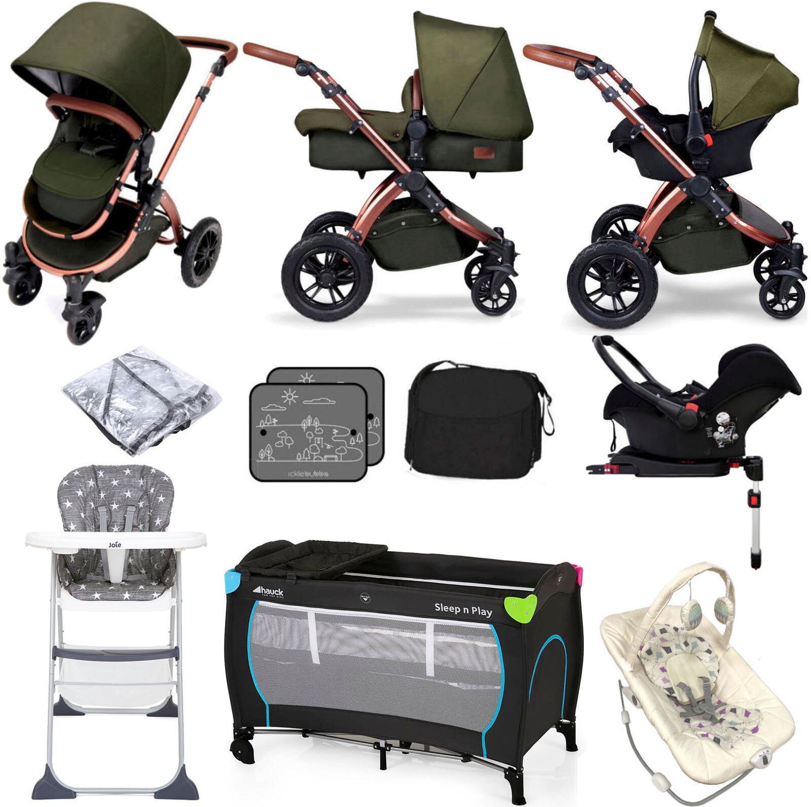 Ickle Bubba Special Edition Stomp V4 (Mercury Car Seat) Everything You Need Travel System Bundle (With Base) - Woodland Ickle Bubba Special Edition Stomp V4 (Mercury Car Seat) Everything You Need Travel System Bundle (With Base) - Woodland