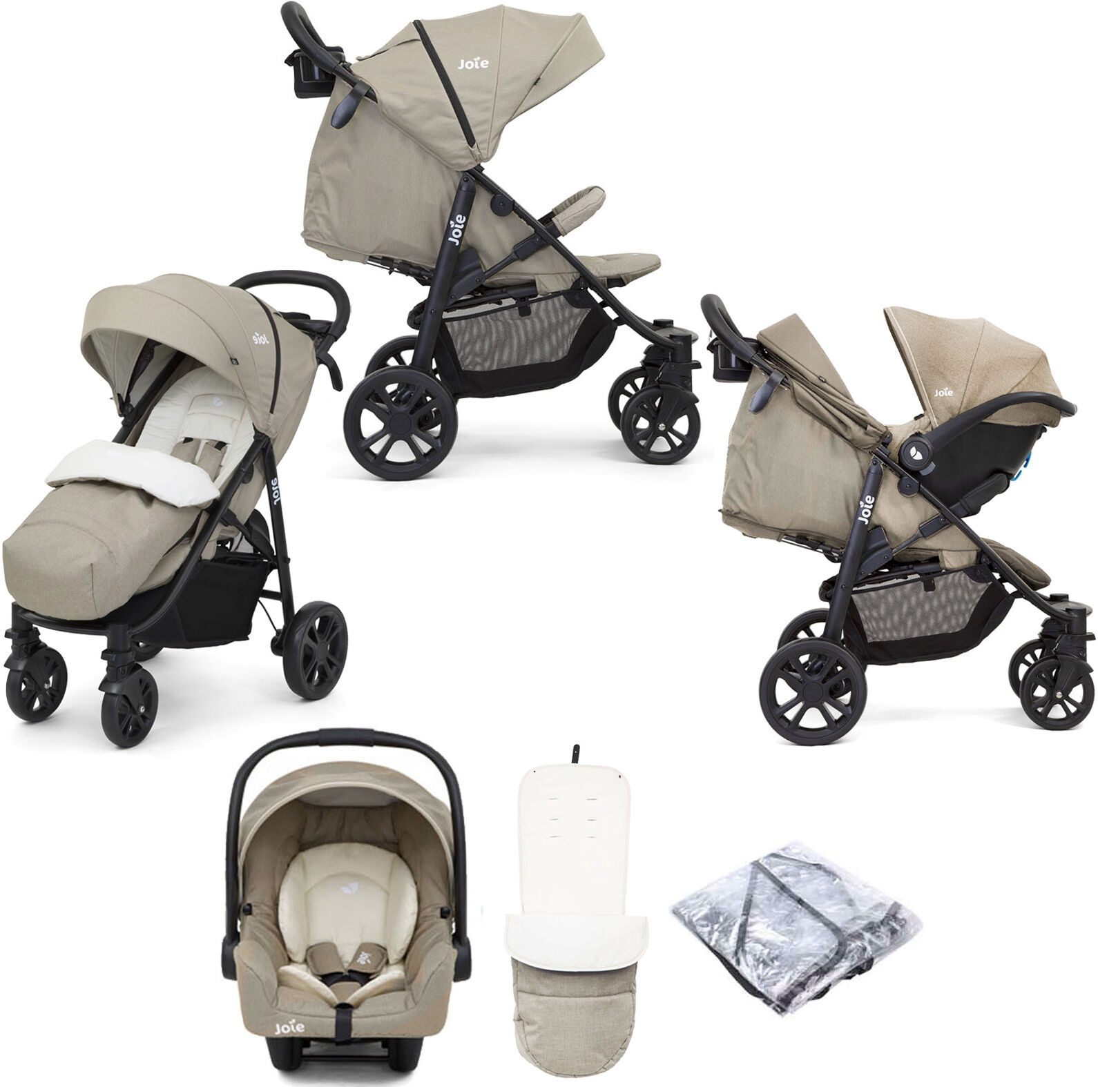 Joie Litetrax 4 Wheel (Gemm) Pushchair Travel System - Twig Joie Litetrax 4 Wheel (Gemm) Pushchair Travel System - Twig
