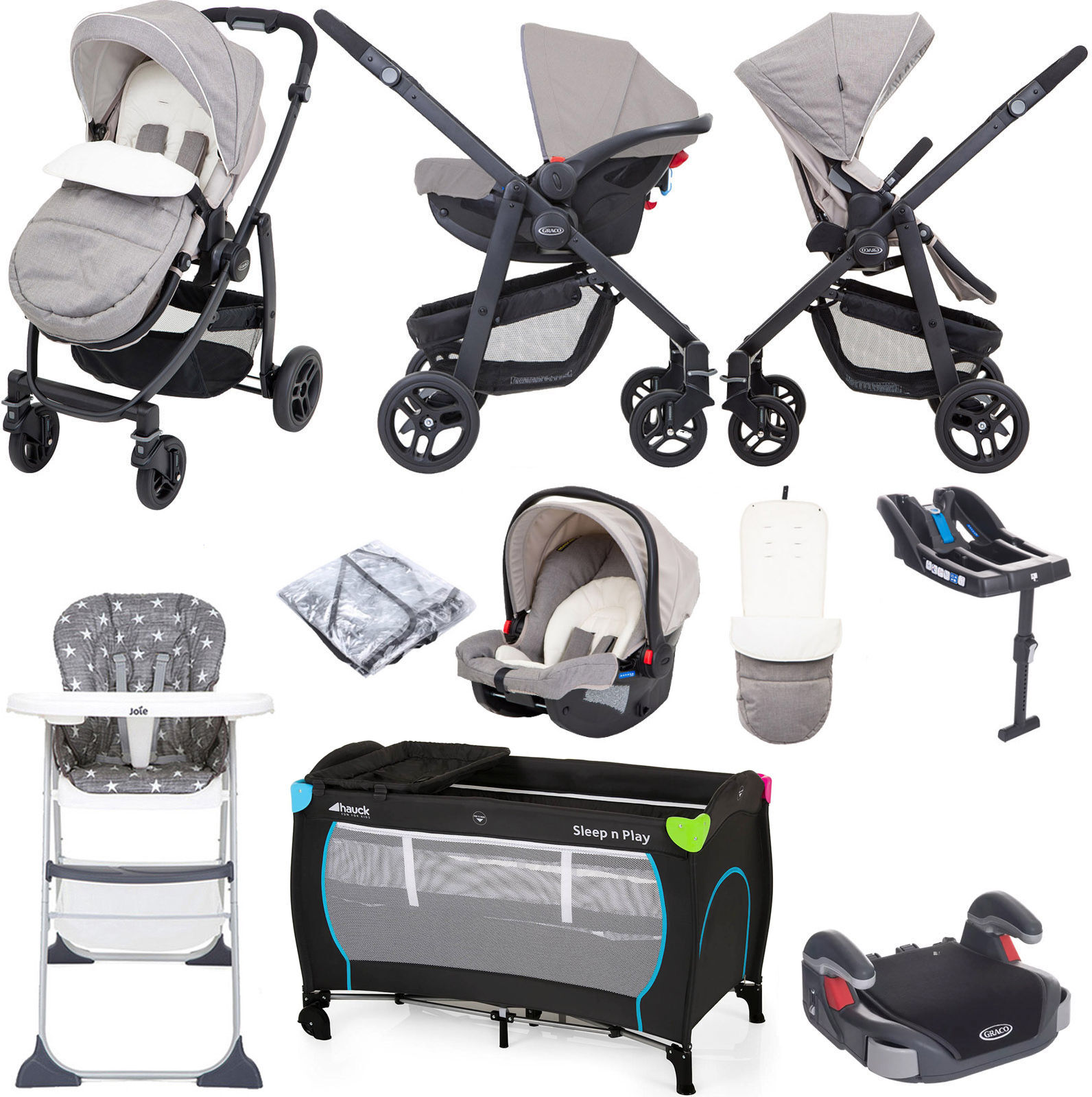 Graco Evo (SnugRide Car Seat) Everything You Need Travel System Bundle & Belted Safety Base - Toasted Almond Graco Evo (SnugRide Car Seat) Everything You Need Travel System Bundle & Belted Safety Base - Toasted Almond