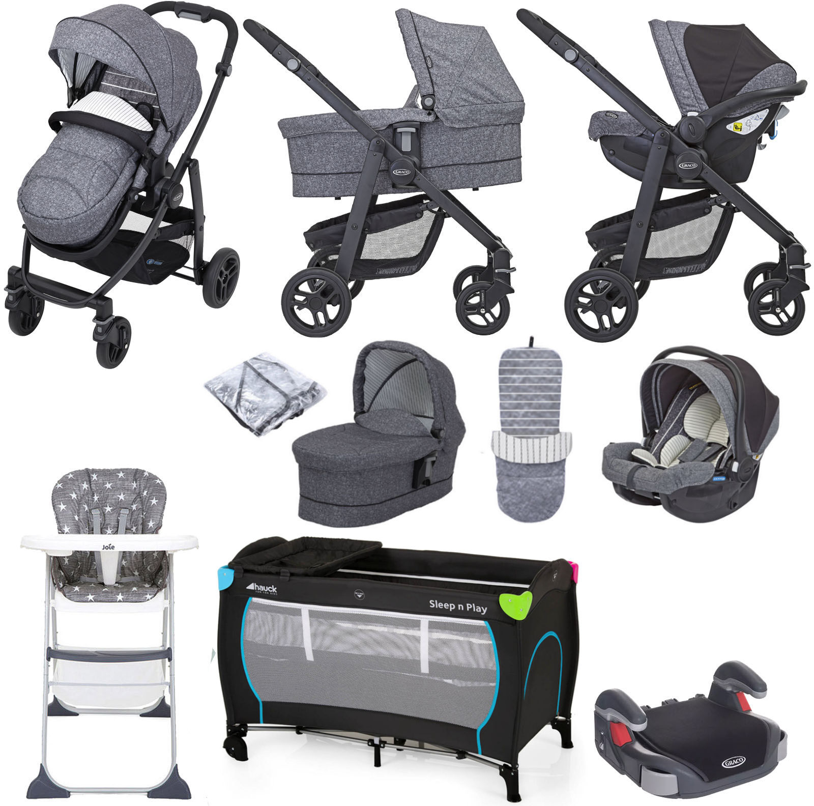 Graco Evo (SnugEssentials Car Seat i-Size) Everything You Need Travel System Bundle with Carrycot - Suits Me Graco Evo (SnugEssentials Car Seat i-Size) Everything You Need Travel System Bundle with Carrycot - Suits Me