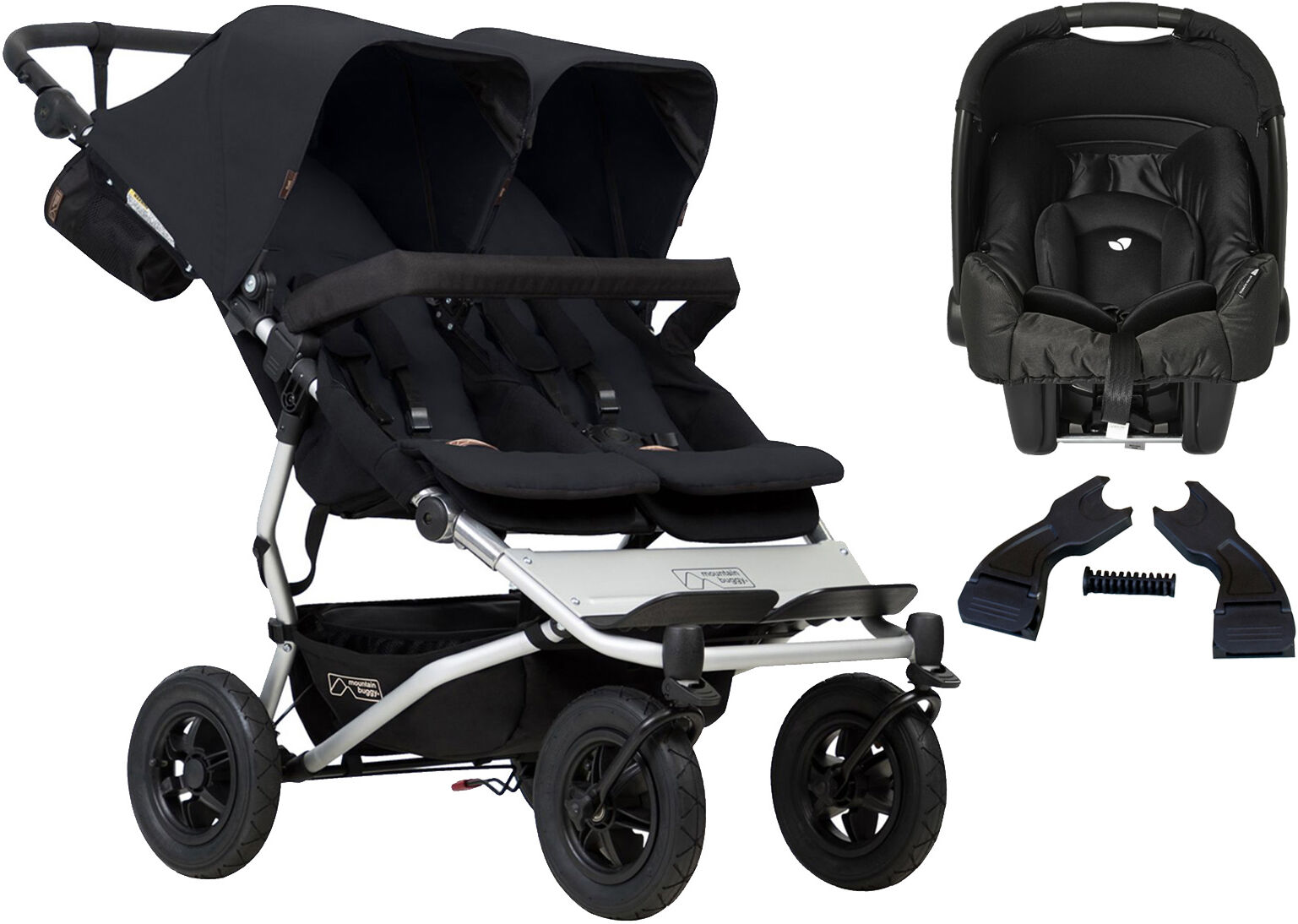 Mountain Buggy Duet V3 (Gemm) Travel System - Black Mountain Buggy Duet V3 (Gemm) Travel System - Black