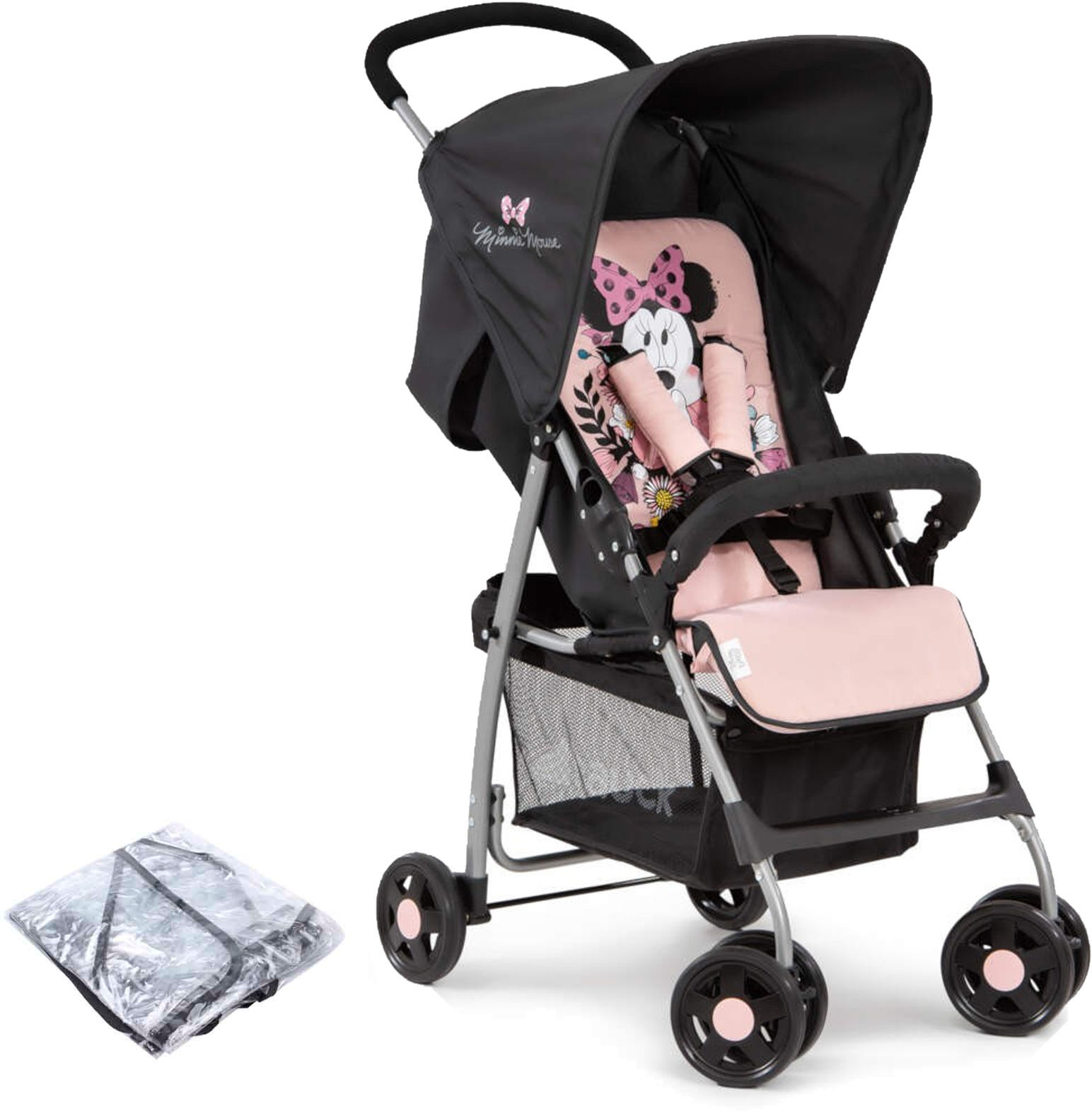 Hauck Disney Sport Pushchair Stroller with Raincover - Minnie Sweetheart Hauck Disney Sport Pushchair Stroller with Raincover - Minnie Sweetheart