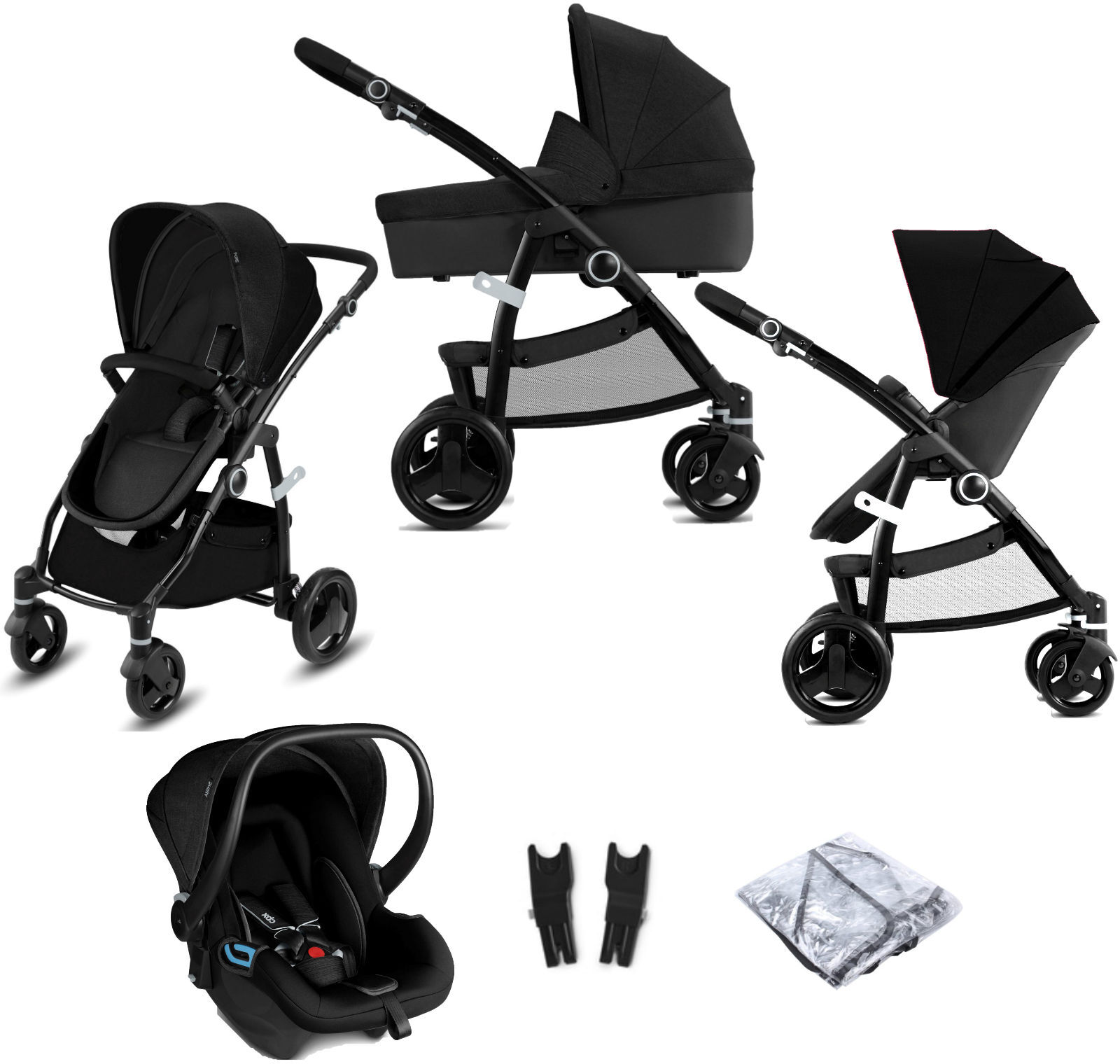 CBX Cybex CBX Leotie Pure (Shima) Travel System with Carrycot - Smoky Anthracite CBX Cybex CBX Leotie Pure (Shima) Travel System with Carrycot - Smoky Anthracite