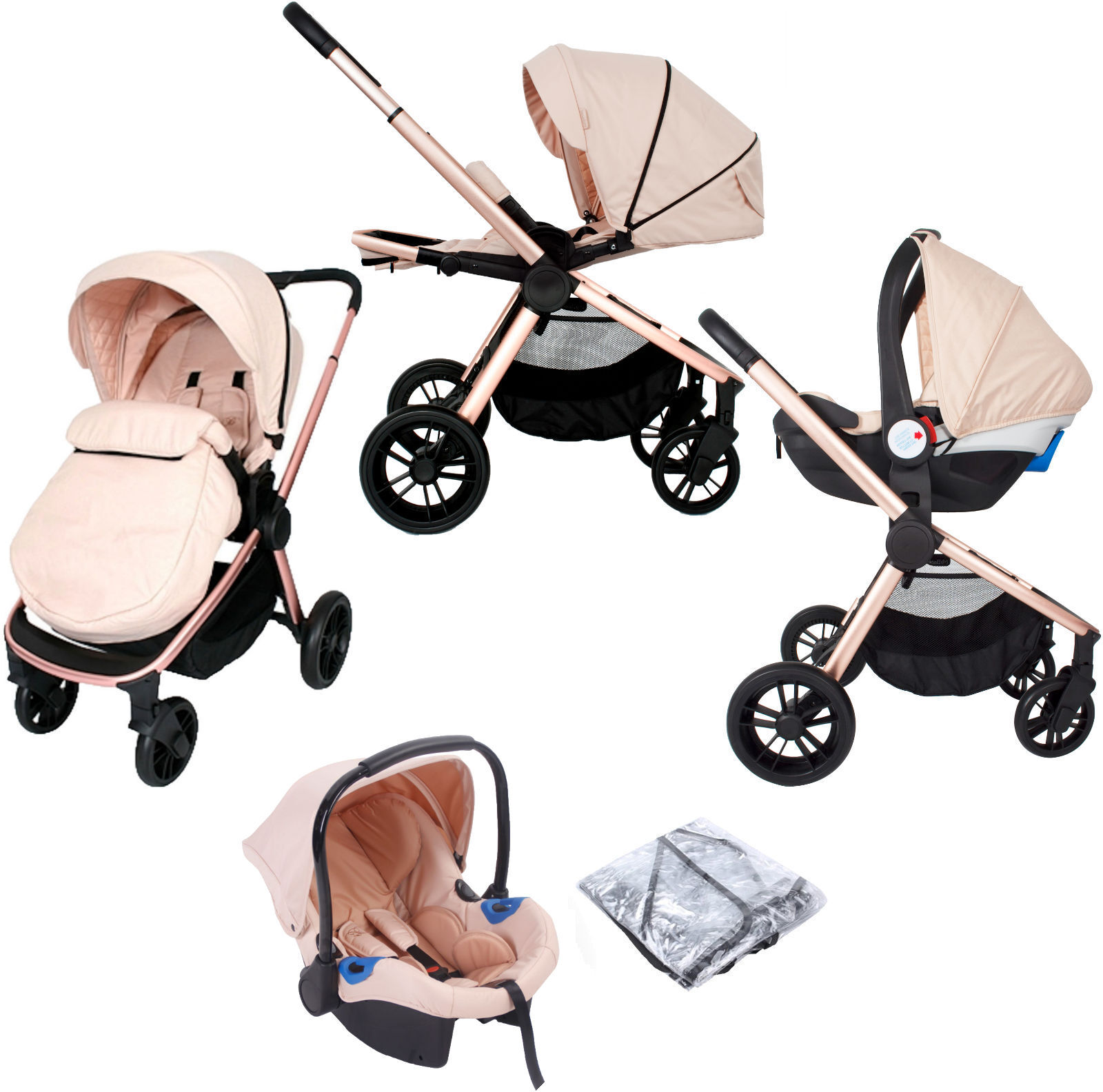 My Babiie MB400 *Billie Faiers* Travel System - Rose Gold Blush