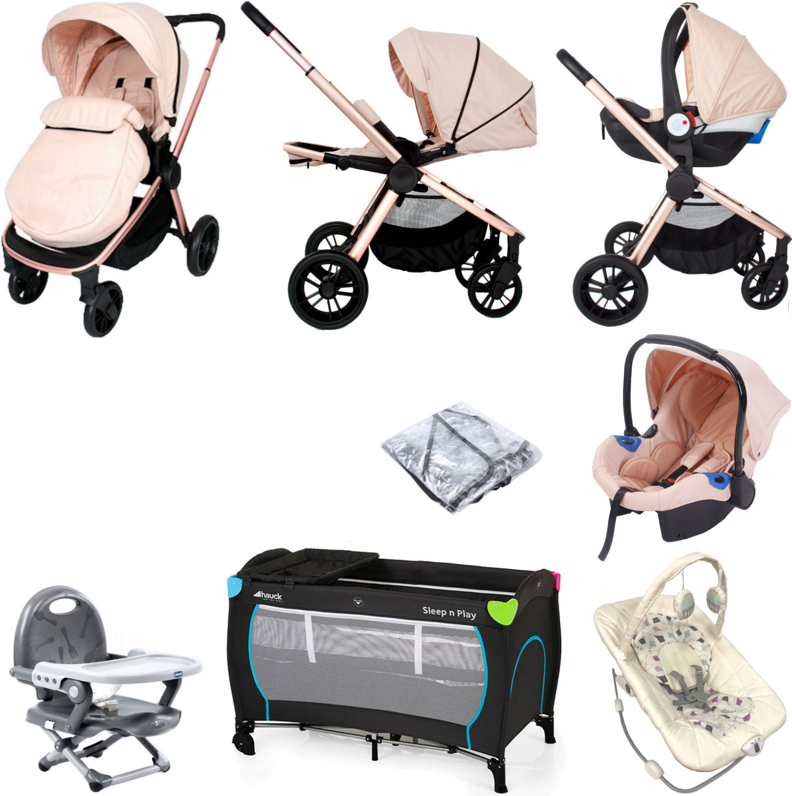 My Babiie MB400 *Billie Faiers* Everything You Need Travel System Bundle - Rose Gold Blush My Babiie MB400 *Billie Faiers* Everything You Need Travel System Bundle - Rose Gold Blush