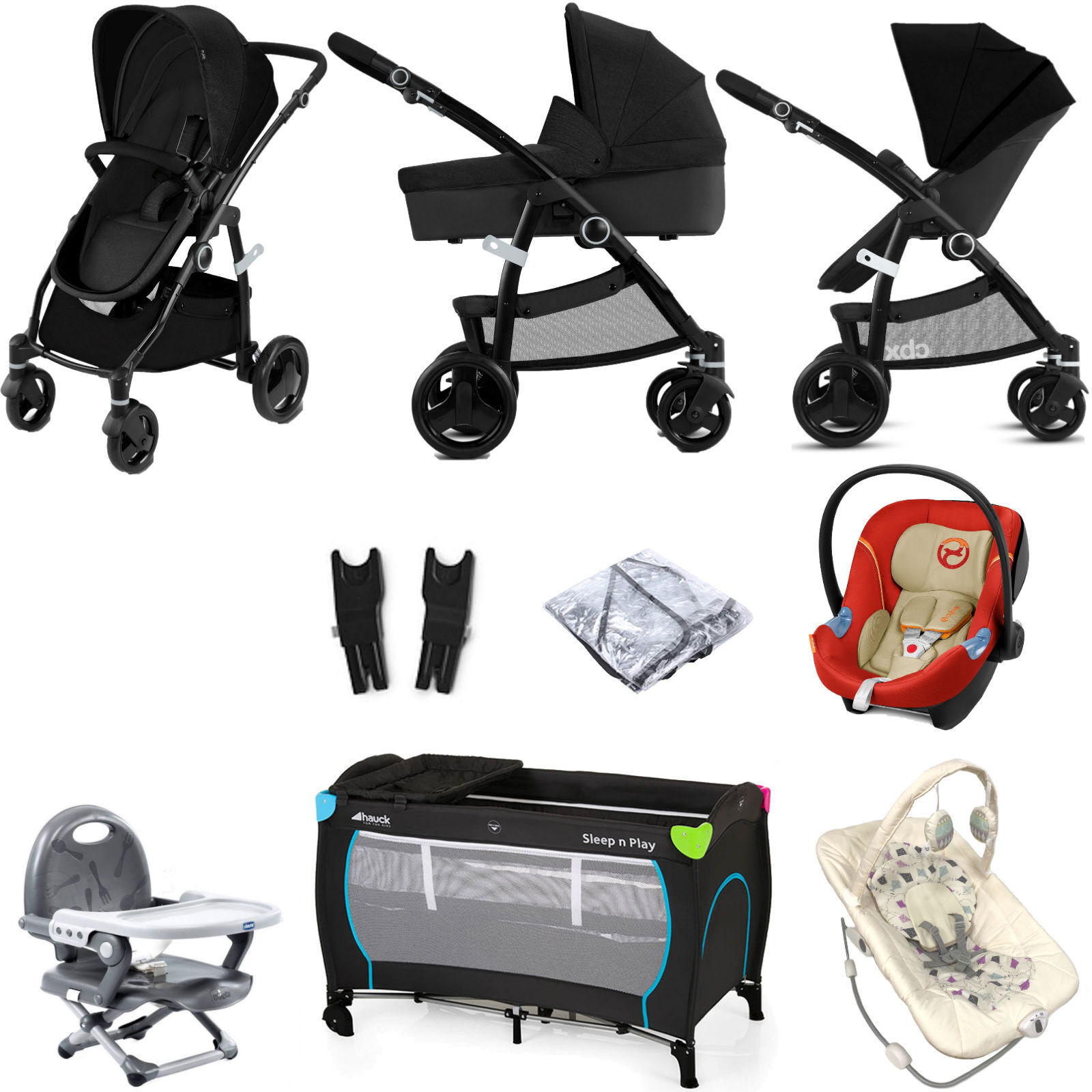 CBX Cybex CBX Leotie Pure (Aton M) Everything You Need Travel System Bundle with Carrycot - Smoky Anthracite CBX Cybex CBX Leotie Pure (Aton M) Everything You Need Travel System Bundle with Carrycot - Smoky Anthracite