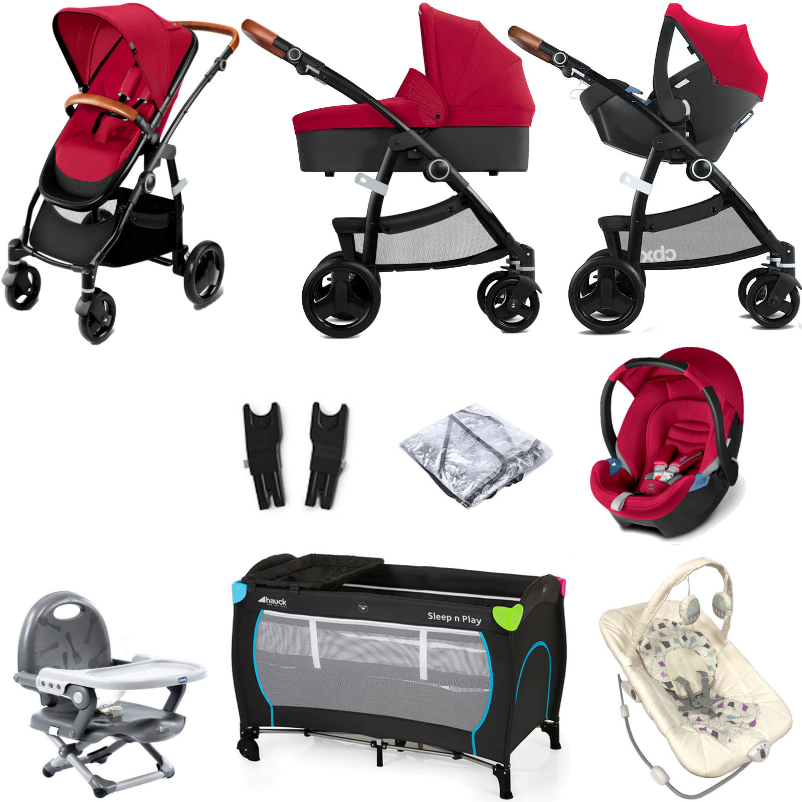 CBX Cybex CBX Leotie Lux (Aton) Everything You Need Travel System Bundle with Carrycot - Crunchy Red CBX Cybex CBX Leotie Lux (Aton) Everything You Need Travel System Bundle with Carrycot - Crunchy Red