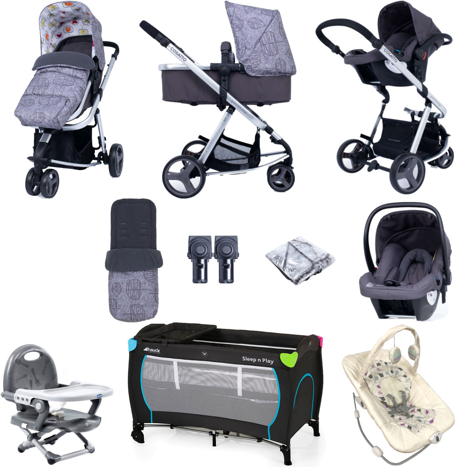 Cosatto Giggle Lite (Hold) Everything You Need Travel System Bundle - Dawn Chorus