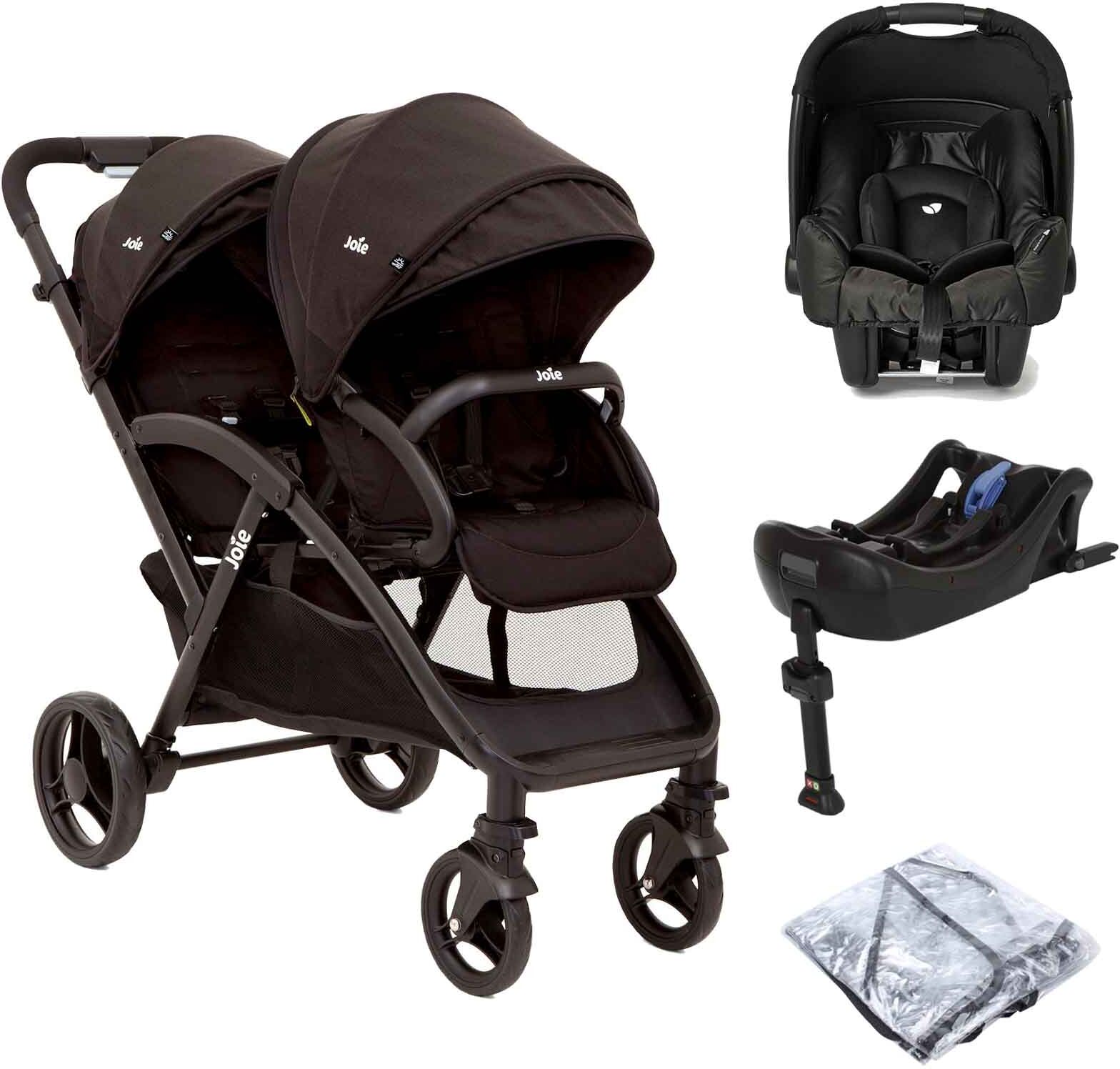 Joie Evalite Duo Tandem (Gemm) Travel System and Base - Coal Joie Evalite Duo Tandem (Gemm) Travel System and Base - Coal