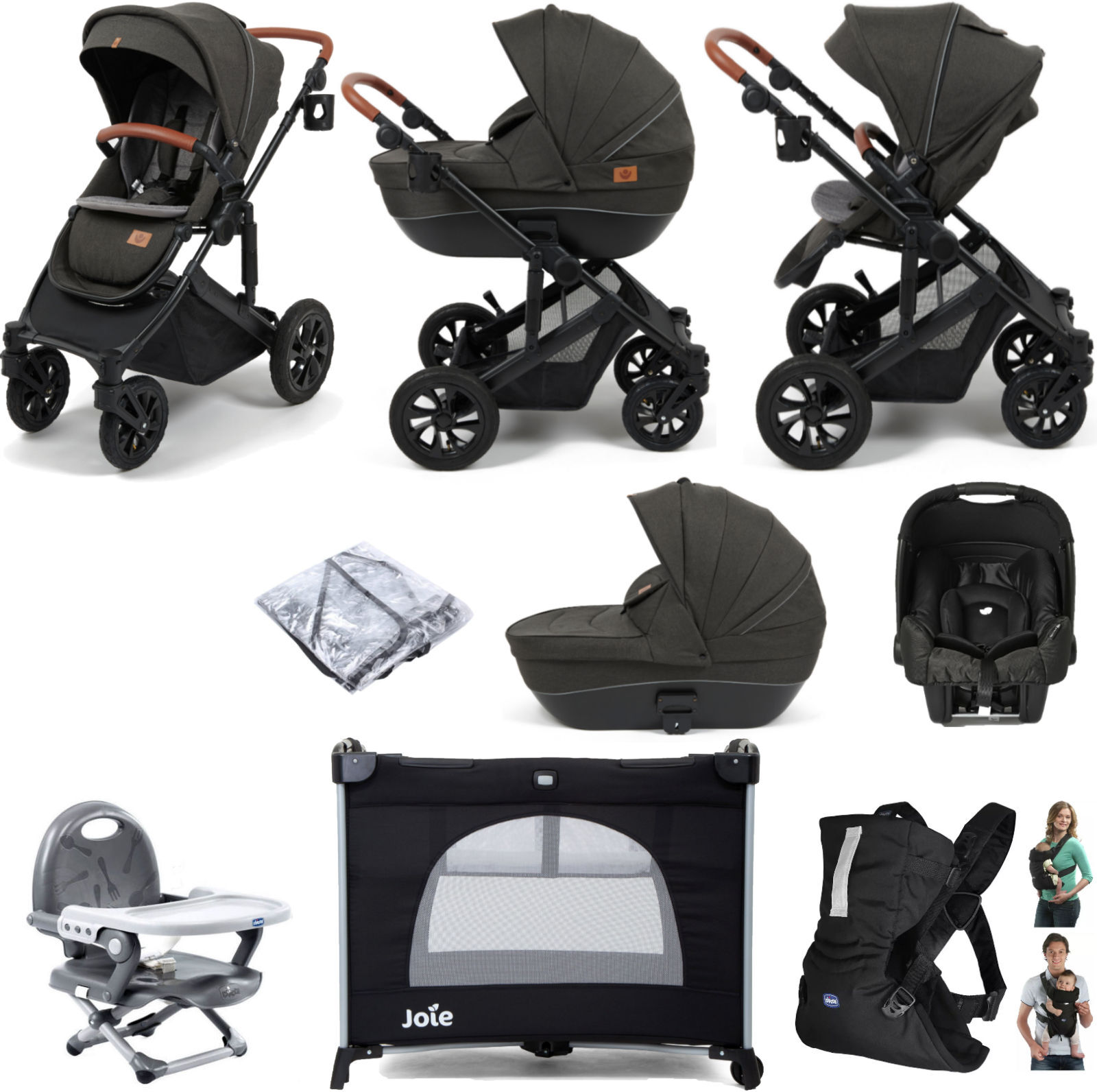 Babylo Traverse 2in1 (Gemm) Everything You Need Travel System Bundle with Carrycot - Black / Grey Babylo Traverse 2in1 (Gemm) Everything You Need Travel System Bundle with Carrycot - Black / Grey