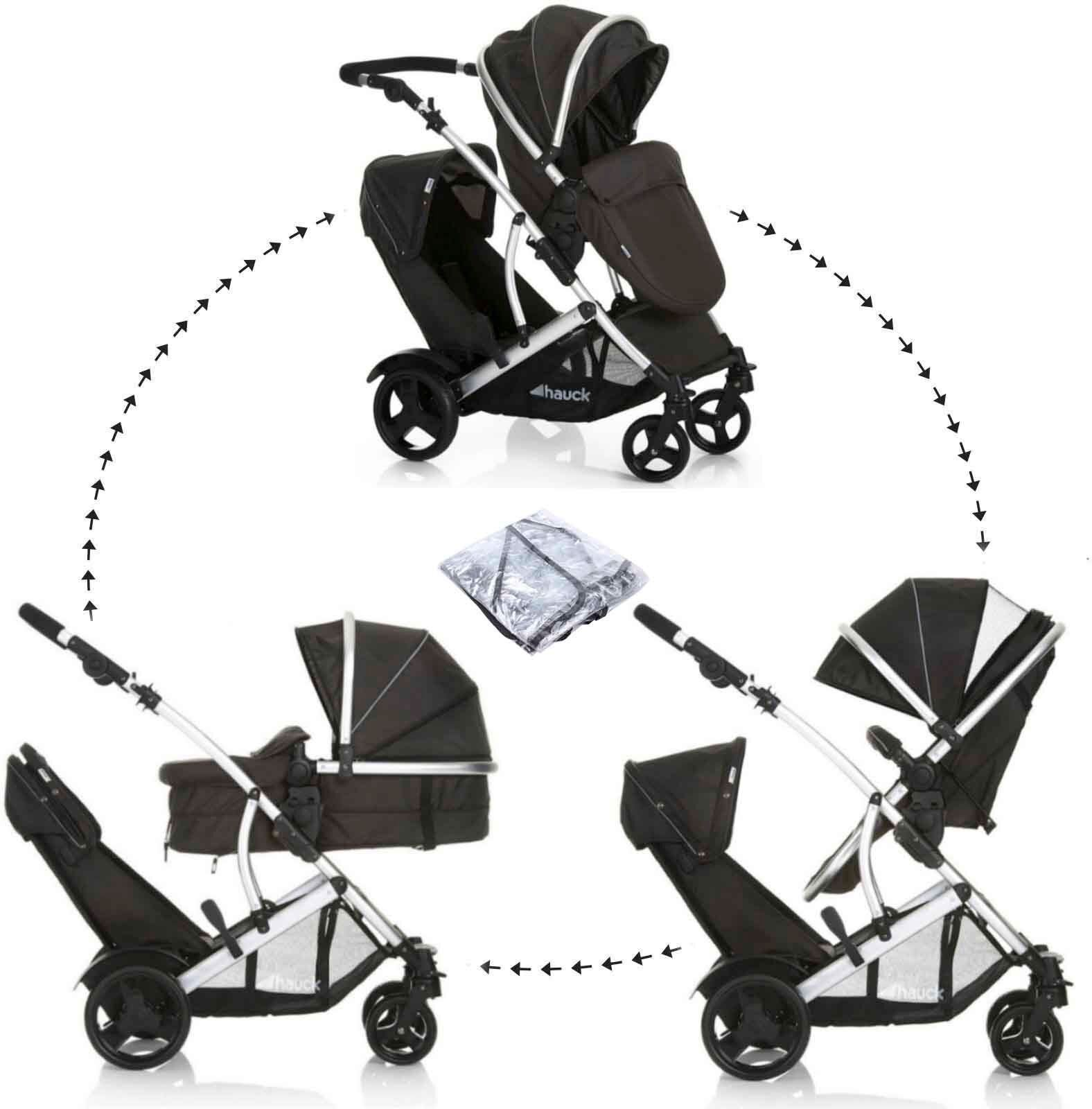 Hauck Duett 2 Tandem Pushchair - Slate Black Hauck Duett 2 Tandem Pushchair - Slate Black
