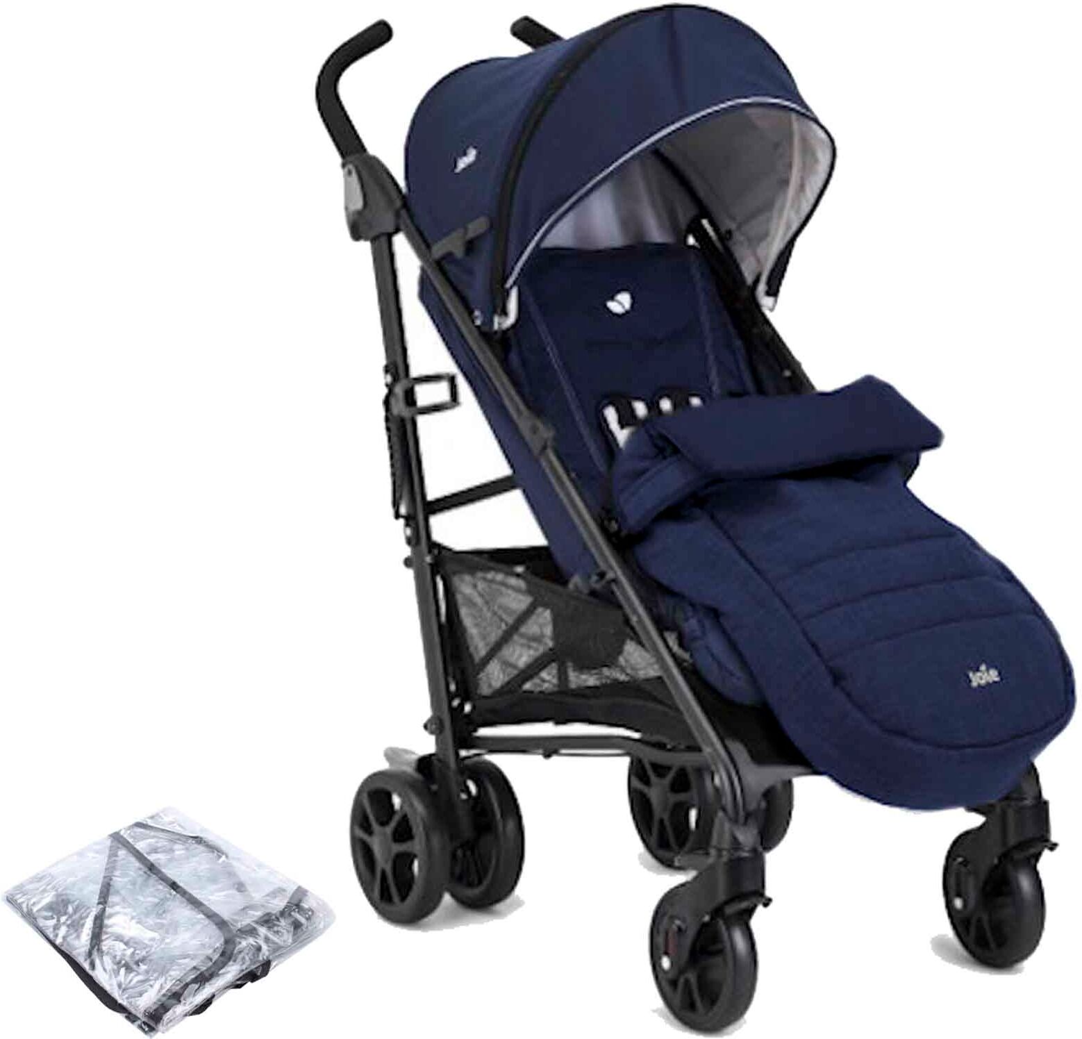 Joie Brisk LX Stroller / Pushchair With Footmuff - Midnight Navy Joie Brisk LX Stroller / Pushchair With Footmuff - Midnight Navy