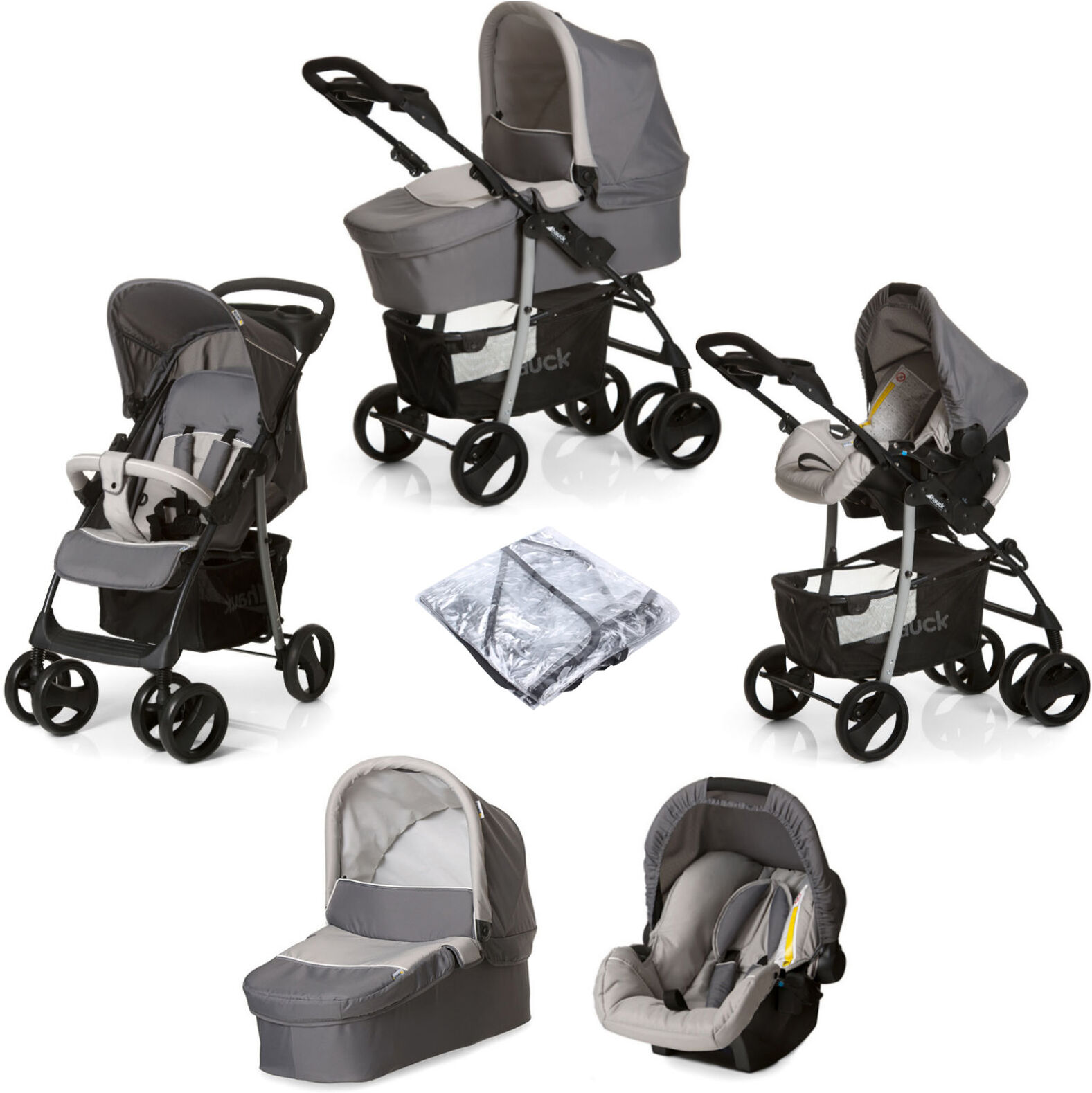 Hauck Shopper SLX Trio Set Travel System - Stone / Grey Hauck Shopper SLX Trio Set Travel System - Stone / Grey