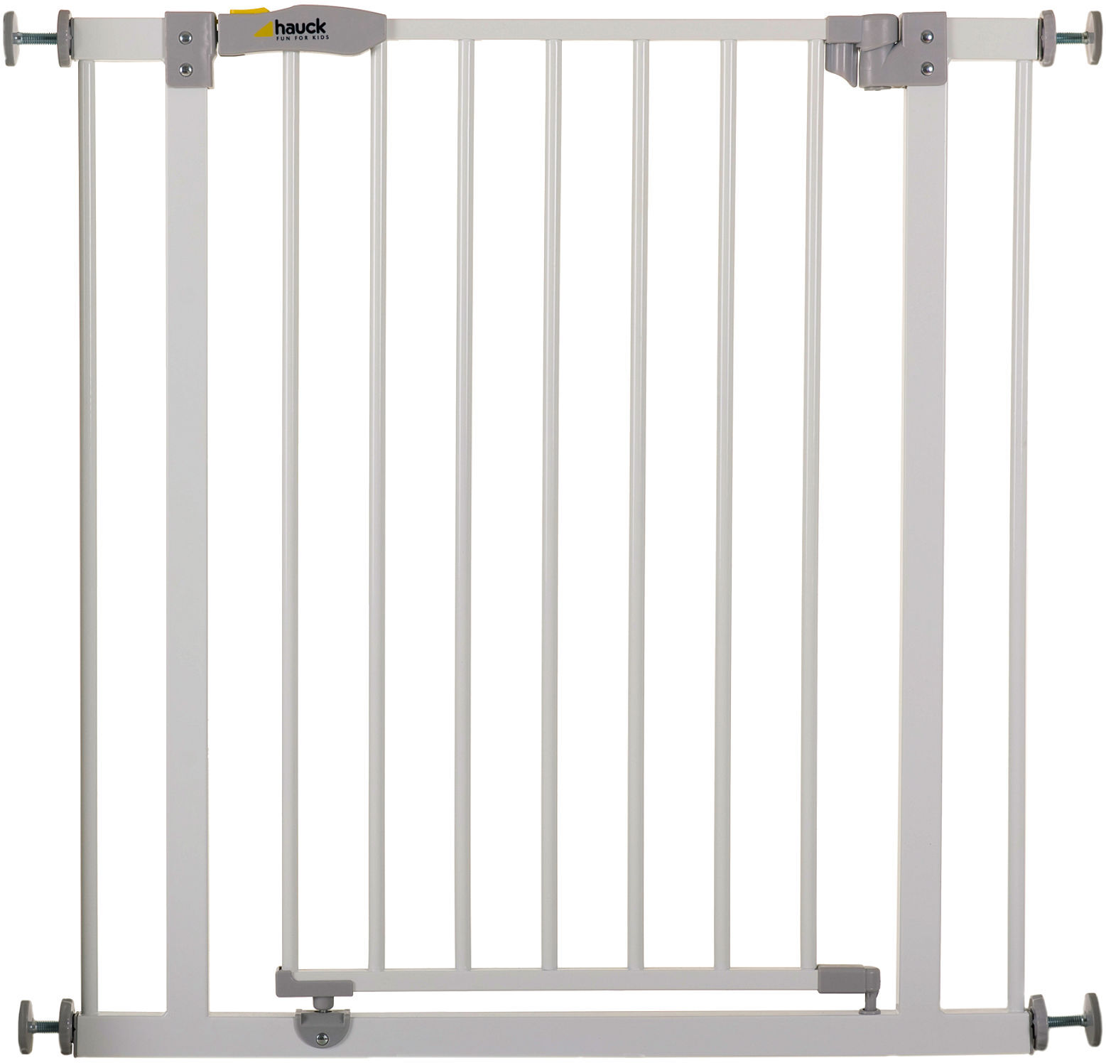 Hauck Open N Stop Metal Pressure Fix Safety Stair Gate + Extension 75 - 90cm - White Hauck Open N Stop Metal Pressure Fix Safety Stair Gate + Extension 75 - 90cm - White