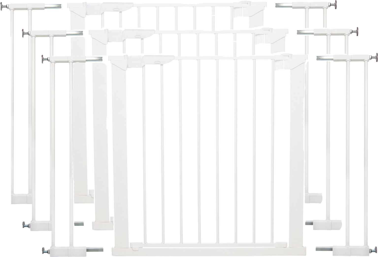 BabyDan Extra Wide Premier Pressure Indicator Baby Safety Gate (Pack of 3) - White BabyDan Extra Wide Premier Pressure Indicator Baby Safety Gate (Pack of 3) - White