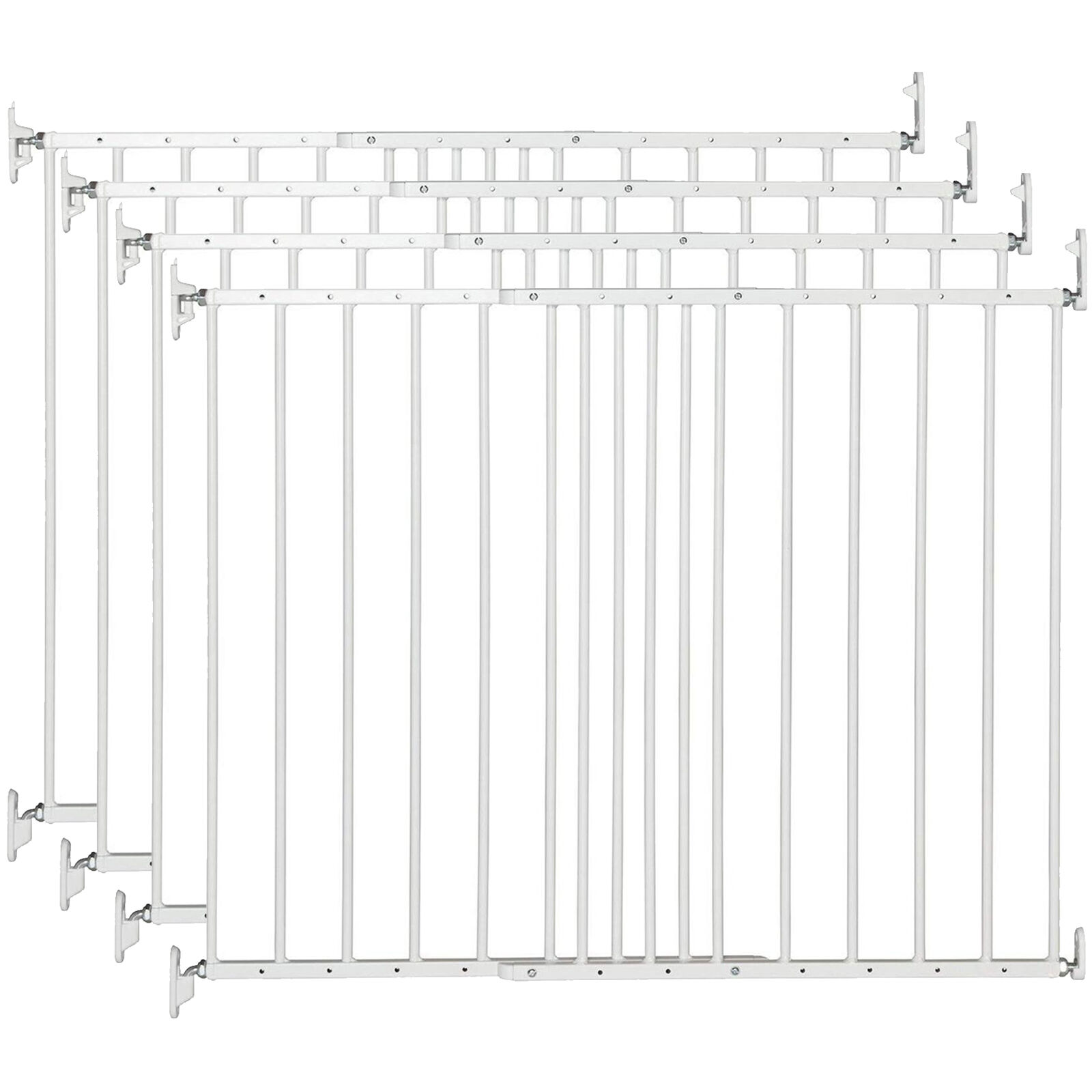 BabyDan Multidan Baby Safety Gate (Pack of 4) - White (62.5 - 106.8cm)