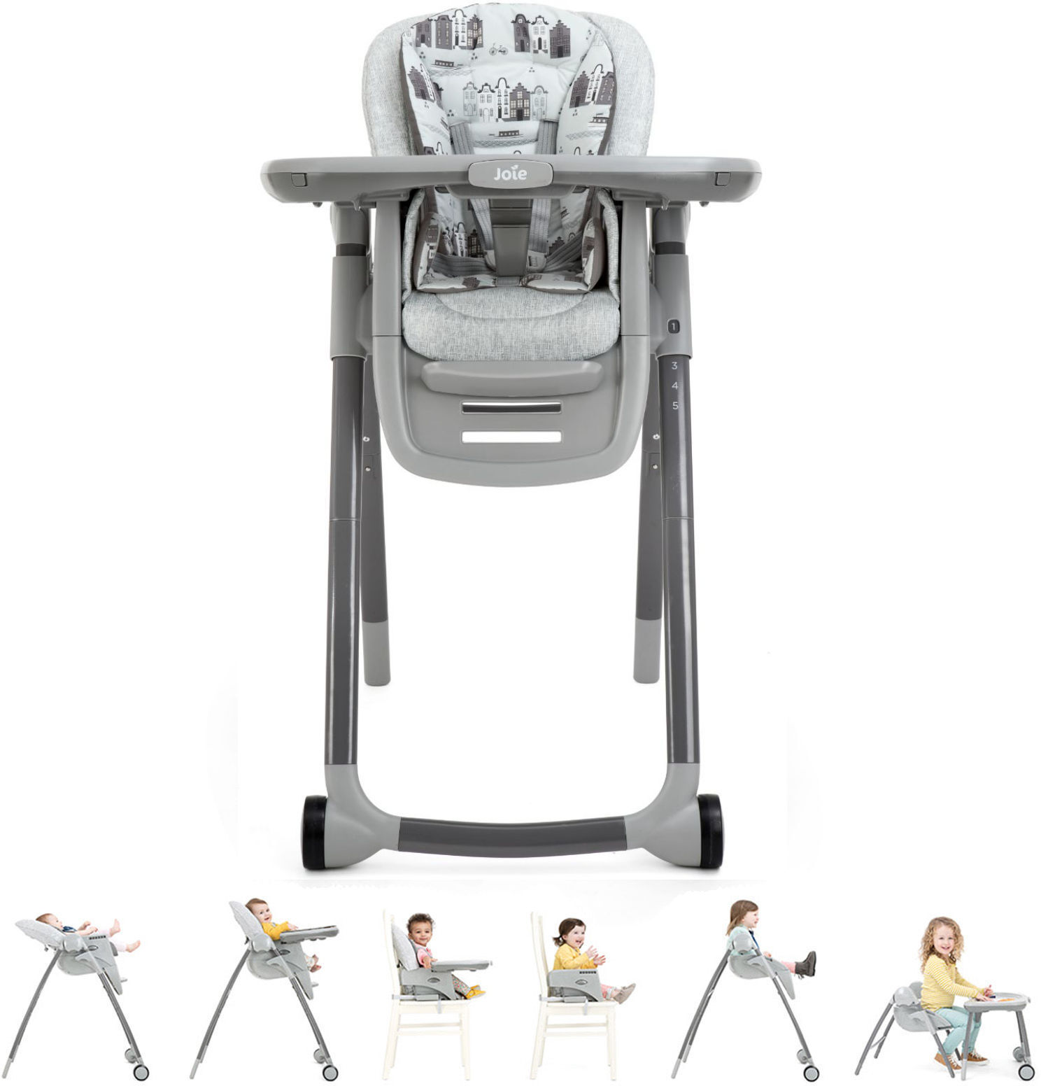 Joie Multiply 6in1 Highchair - Petite City Joie Multiply 6in1 Highchair - Petite City