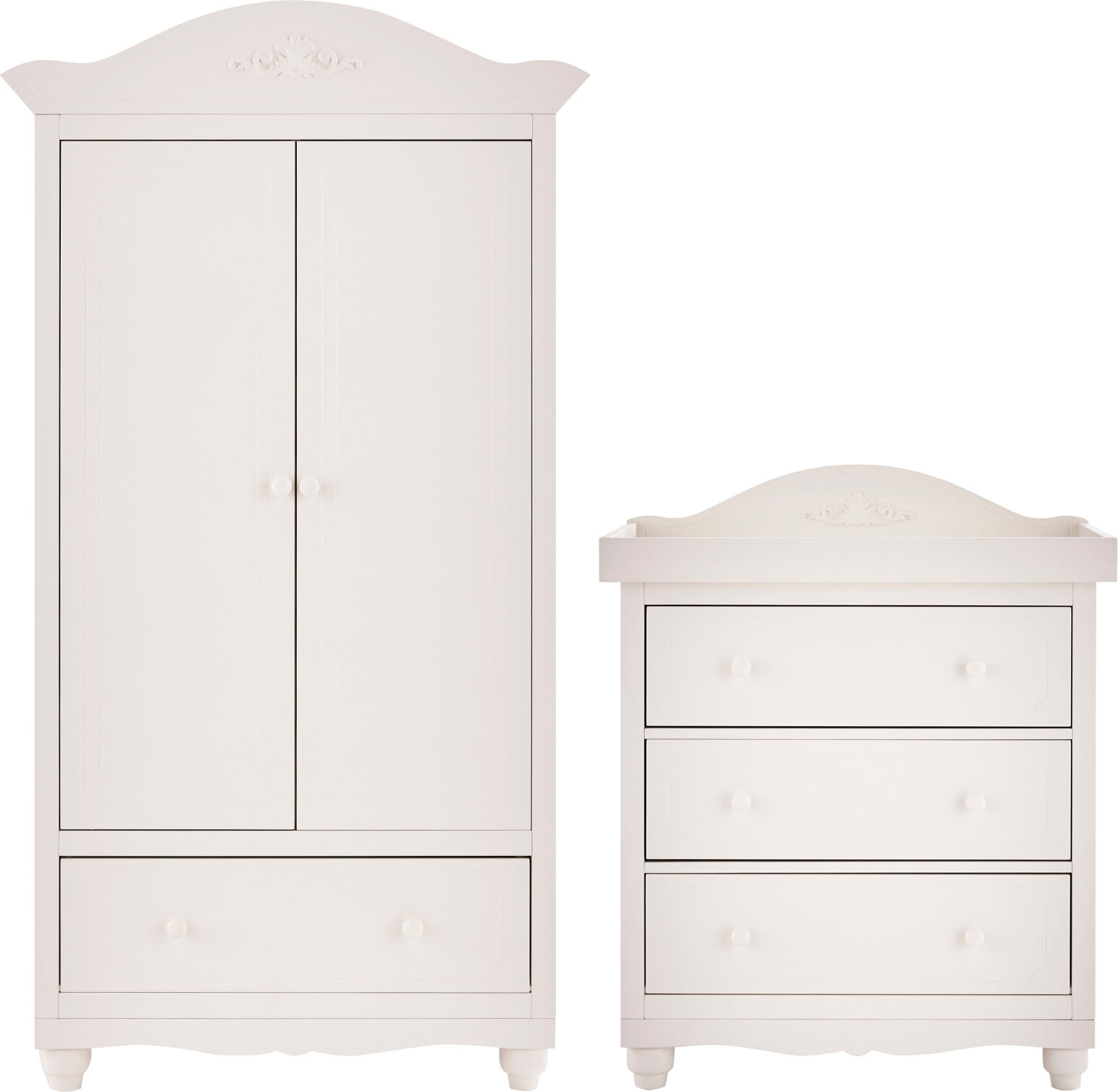 Mee-Go Epernay Wardrobe & Dresser - White Mee-Go Epernay Wardrobe & Dresser - White