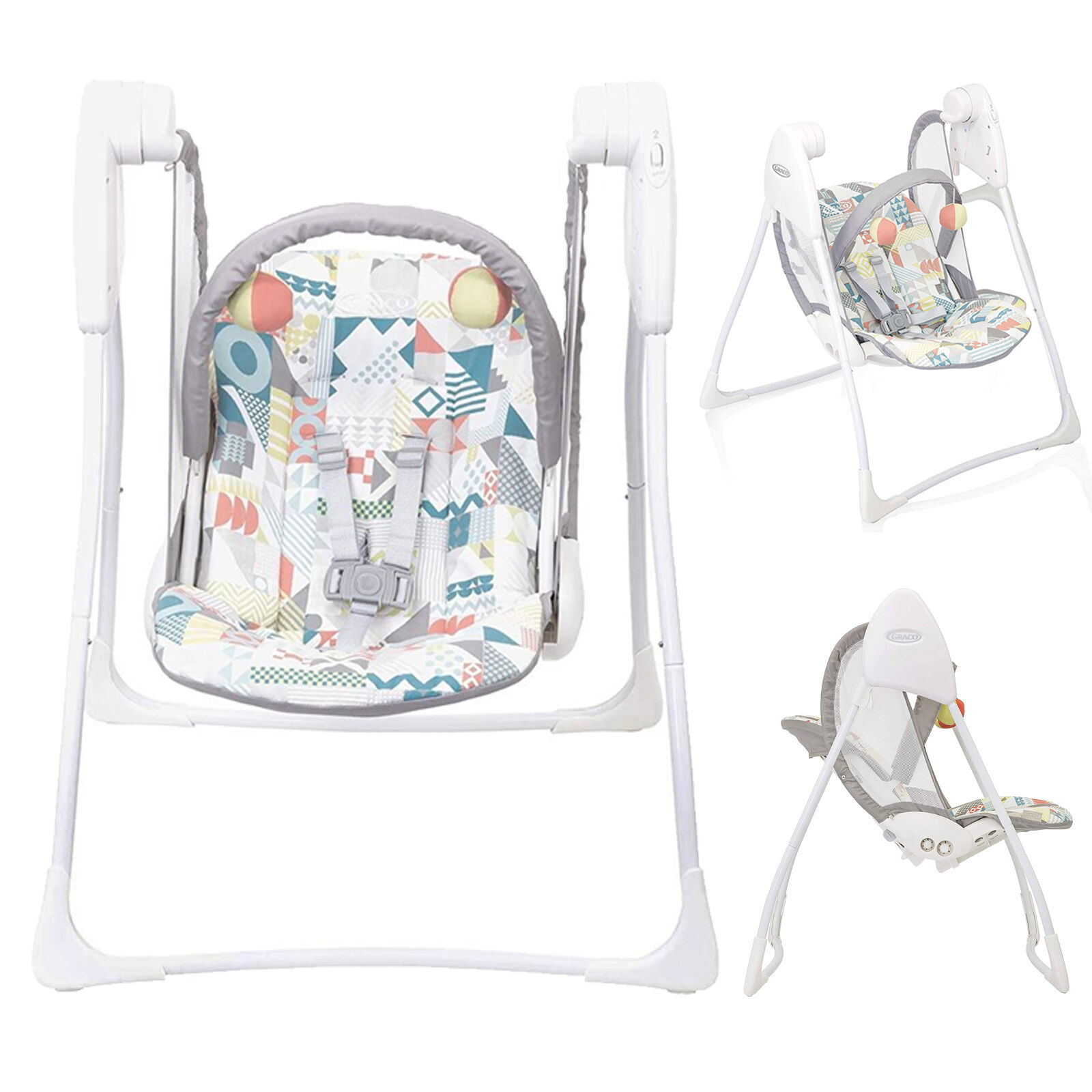 Graco Baby Delight Swing - Patchwork Grey