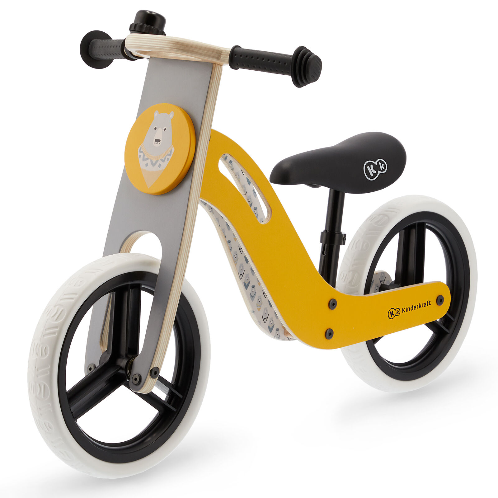 Kinderkraft Uniq Wooden Balance Bike - Honey