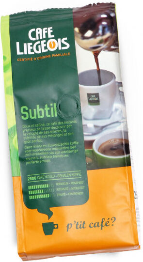 Café Liégeois Ground coffee Café Liégeois "Subtil", 250 g Café Liégeois Ground coffee Café Liégeois "Subtil", 250 g
