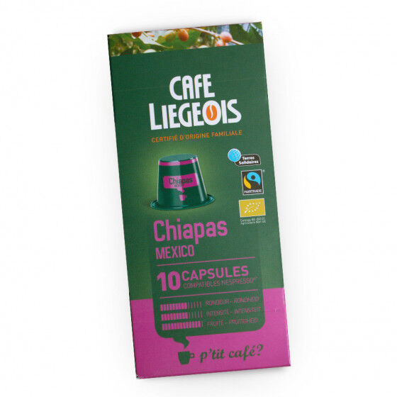 Café Liégeois Coffee capsules Café Liégeois "Chiapas", 10 pcs. Café Liégeois Coffee capsules Café Liégeois "Chiapas", 10 pcs.