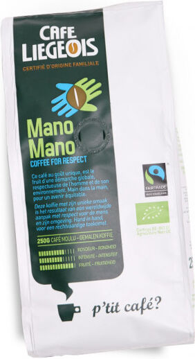 Café Liégeois Ground coffee Café Liégeois "Mano Mano", 250 g Café Liégeois Ground coffee Café Liégeois "Mano Mano", 250 g