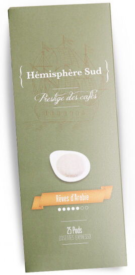 Café Liégeois Coffee pods Hémisphère Sud "Reves d'Arabie", 25 pcs. Café Liégeois Coffee pods Hémisphère Sud "Reves d'Arabie", 25 pcs.