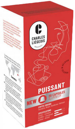 Charles Liégeois Coffee capsules Charles Liégeois "Puissant", 20 pcs. Charles Liégeois Coffee capsules Charles Liégeois "Puissant", 20 pcs.