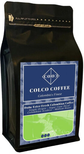 Colco Coffee Coffee beans Colco Coffee "Doña Ester - Sugar Cane Decaf", 500 g Colco Coffee Coffee beans Colco Coffee "Doña Ester - Sugar Cane Decaf", 500 g