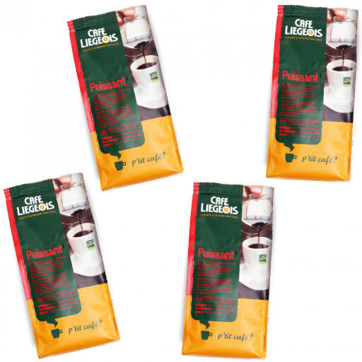 Café Liégeois Ground coffee set "Puissant", 4 x 250 g Café Liégeois Ground coffee set "Puissant", 4 x 250 g