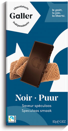 Galler Chocolate tablet Galler "Noir Speculoos", 80 g Galler Chocolate tablet Galler "Noir Speculoos", 80 g