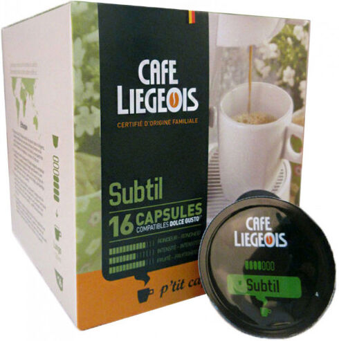 Café Liégeois Coffee capsules Café Liégeois "Subtil", 16 pcs. Café Liégeois Coffee capsules Café Liégeois "Subtil", 16 pcs.