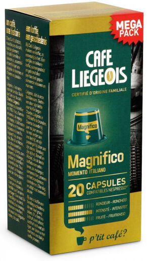 Café Liégeois Coffee capsules Café Liégeois "Magnifico", 20 pcs. Café Liégeois Coffee capsules Café Liégeois "Magnifico", 20 pcs.