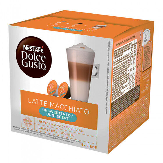 NESCAFÉ® Dolce Gusto® Coffee capsules NESCAFÉ Dolce Gusto "Latte Macchiato Unsweetened", without sugar, 16 pcs.