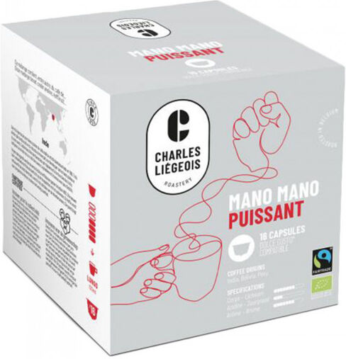 Charles Liégeois Coffee capsules Charles Liégeois "Mano Mano Puissant", 16 pcs. Charles Liégeois Coffee capsules Charles Liégeois "Mano Mano Puissant", 16 pcs.