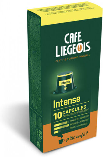 Café Liégeois Coffee capsules Café Liégeois "Intense", 10 pcs. Café Liégeois Coffee capsules Café Liégeois "Intense", 10 pcs.