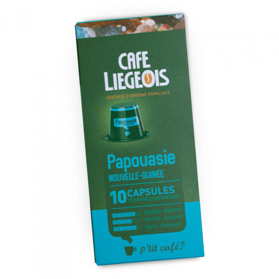 Café Liégeois Coffee capsules Café Liégeois "Papouasie", 10 pcs. Café Liégeois Coffee capsules Café Liégeois "Papouasie", 10 pcs.